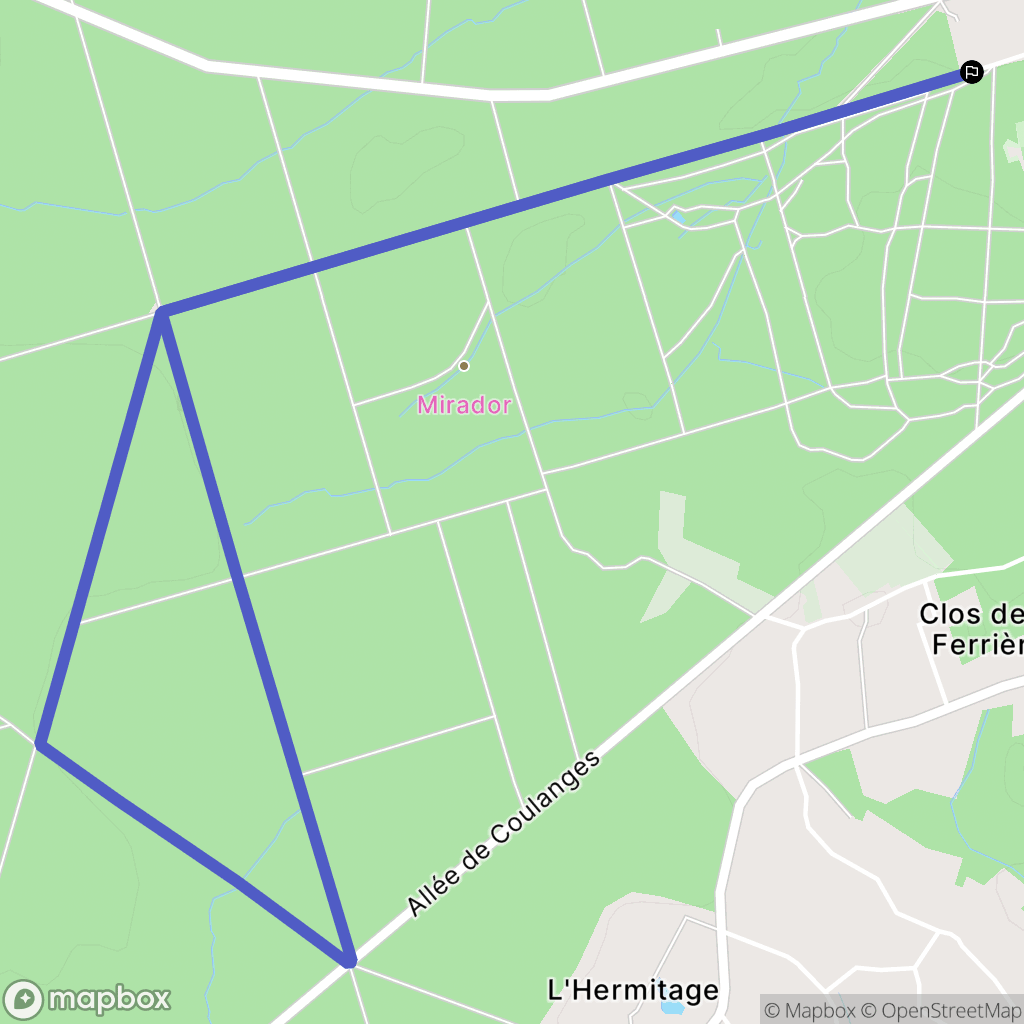 Blois : carte du parcours de randonnée - France
