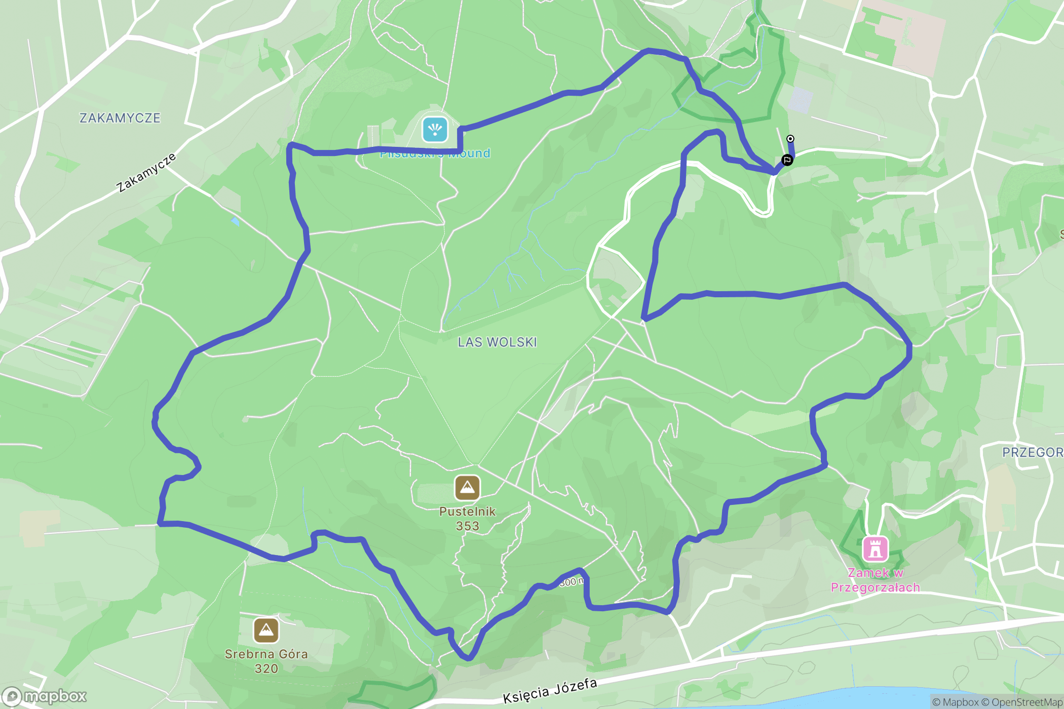 Kraków: mapa trasy - Poland