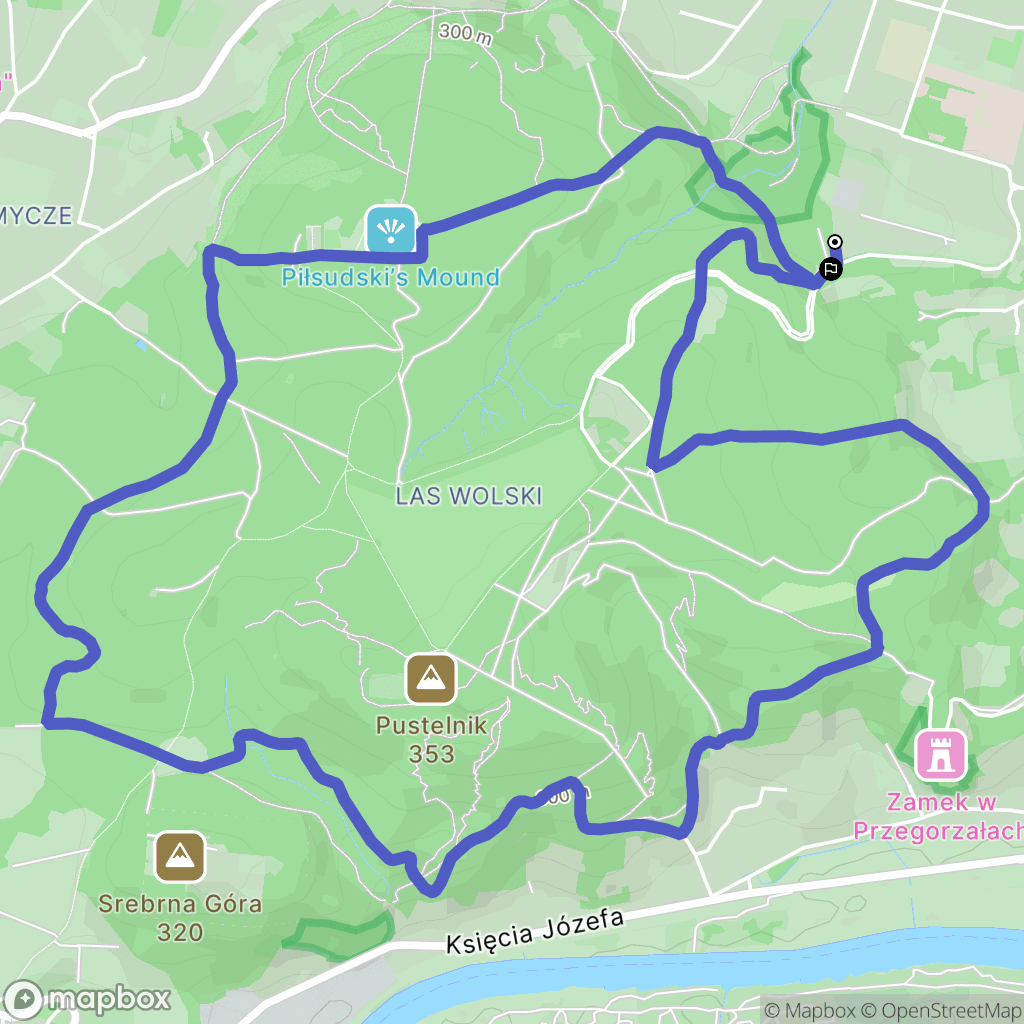 Kraków: mapa trasy - Poland