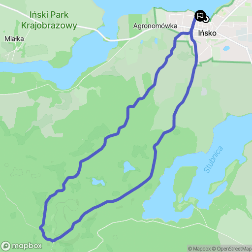 Ińsko: mapa trasy - Poland