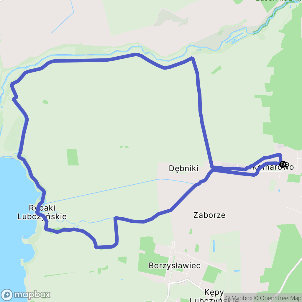 Komarowo: mapa trasy - Poland
