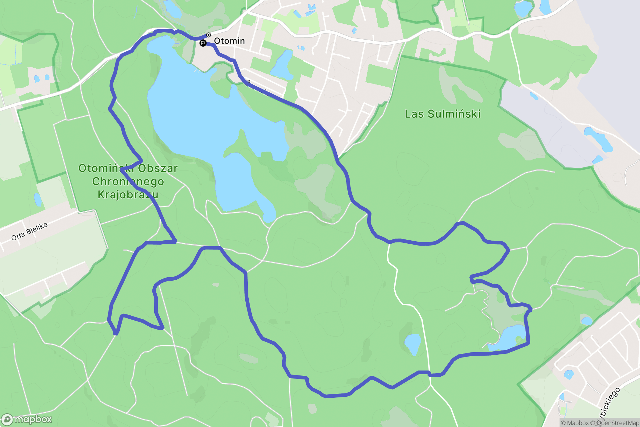 Otomin: mapa trasy - Poland