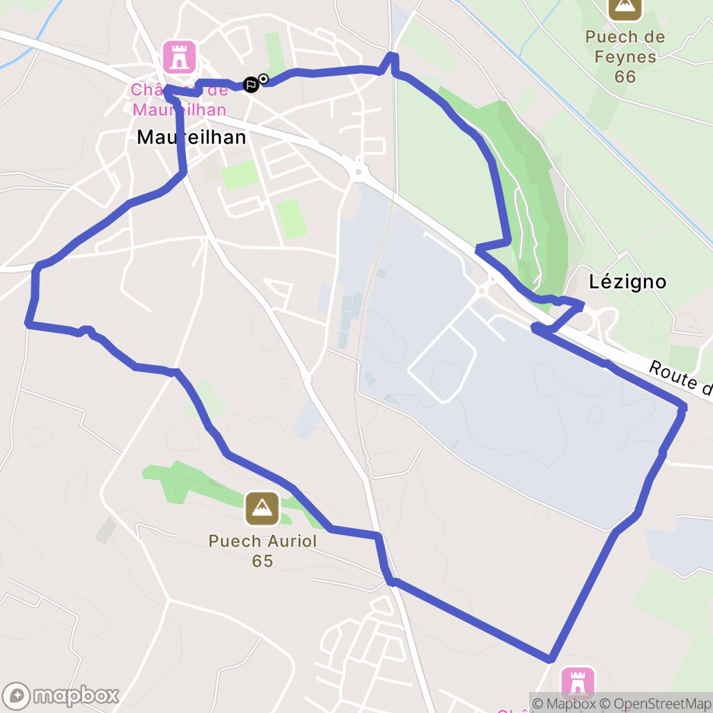 Maureilhan : carte du parcours de randonnée - France