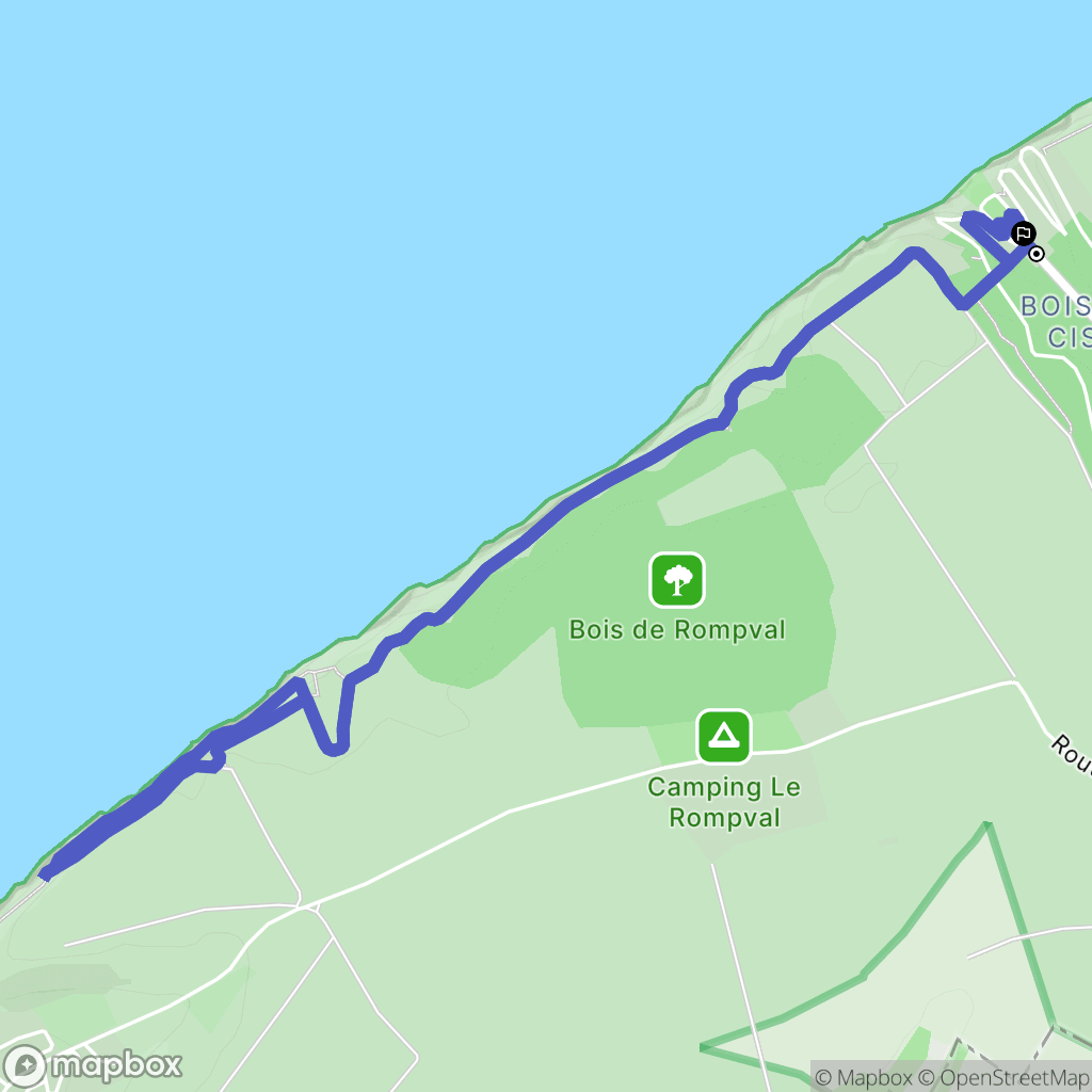 Ault : carte du parcours de randonnée - France