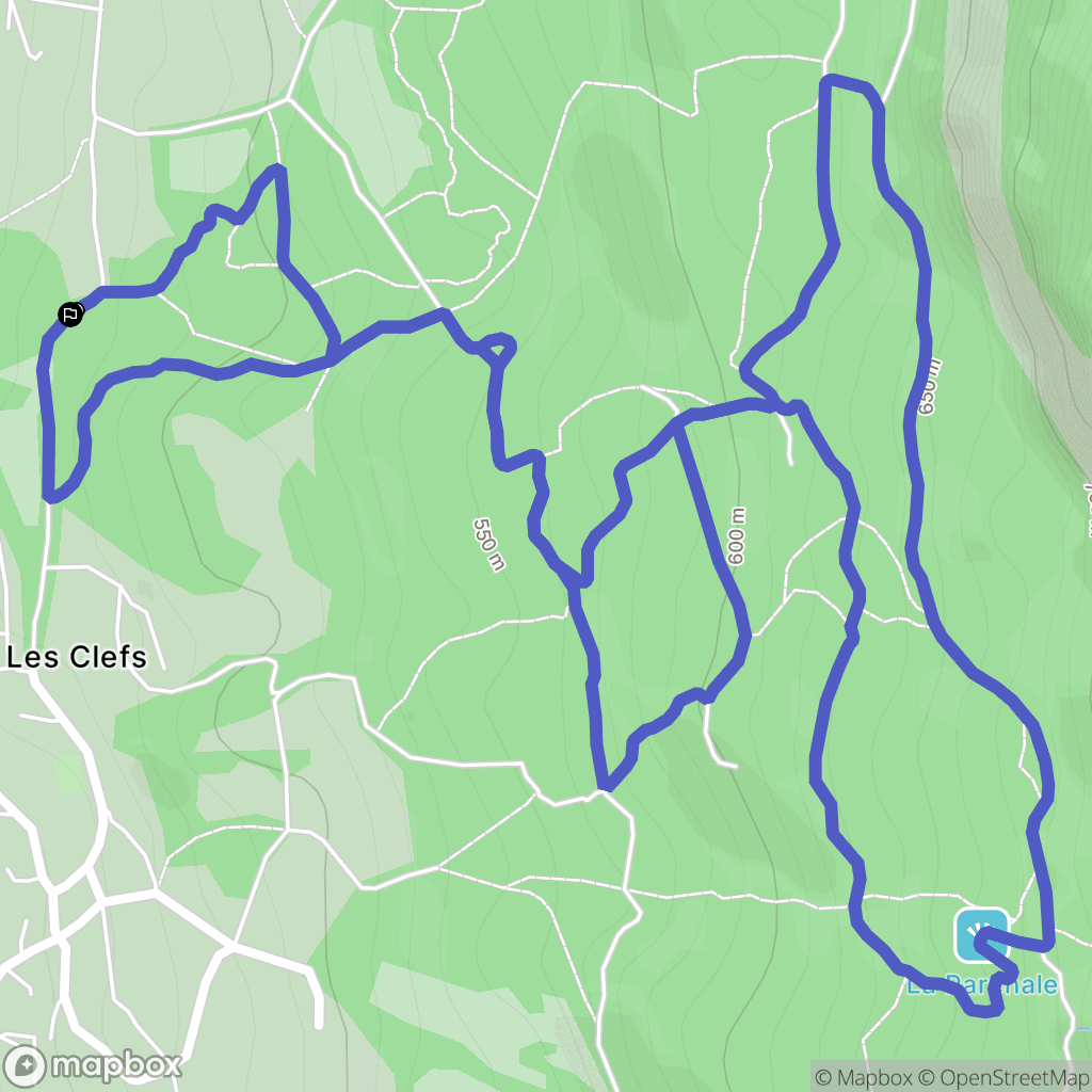 Drumettaz-Clarafond : carte du parcours de randonnée - France