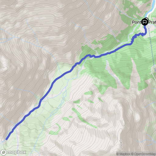 Génos : carte du parcours de randonnée - France