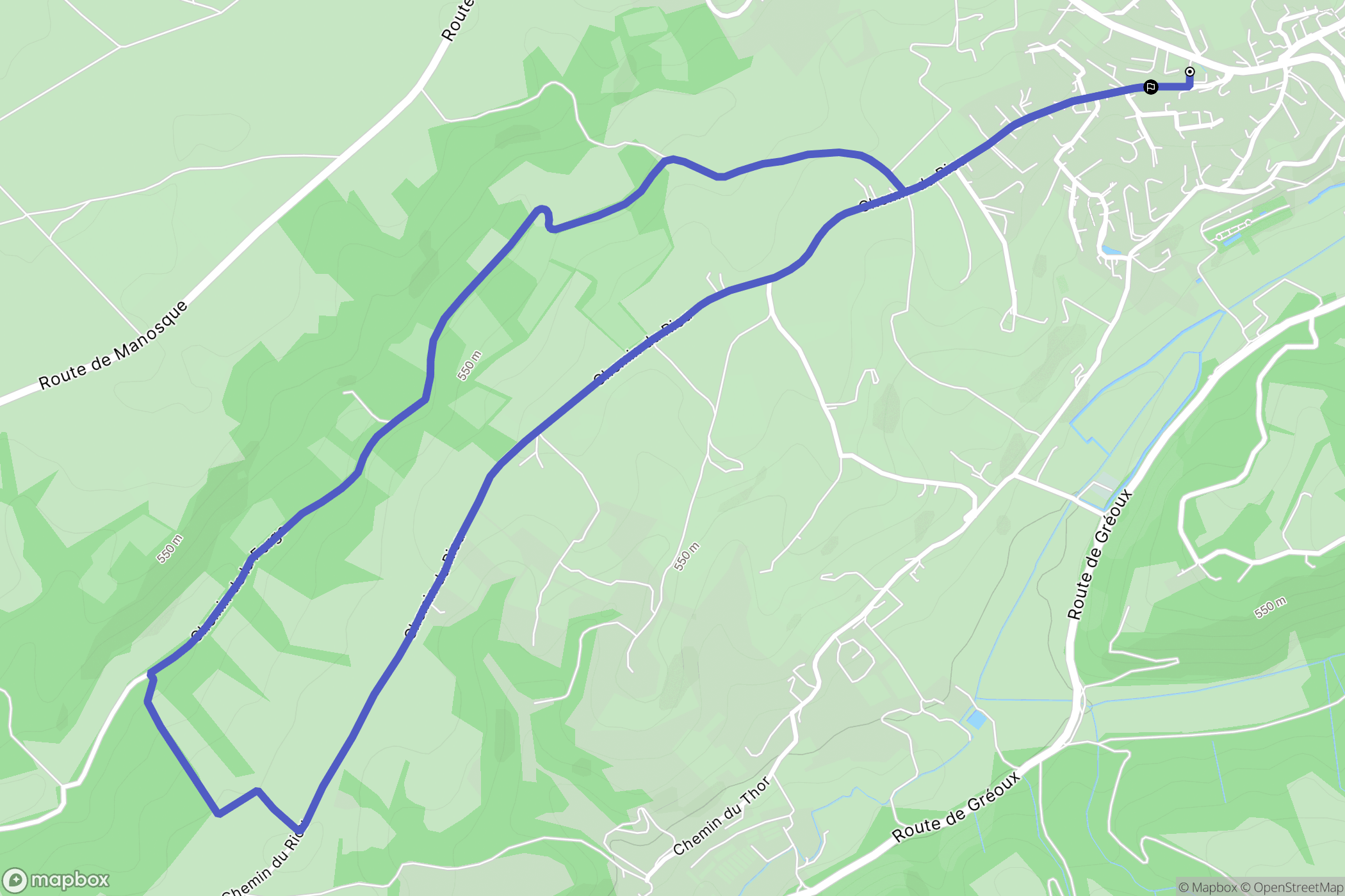 Valensole : carte du parcours de randonnée - France