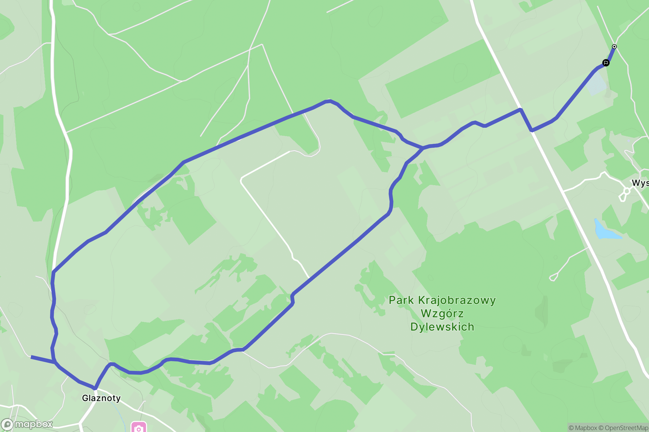 Wysoka Wieś: mapa trasy - Poland