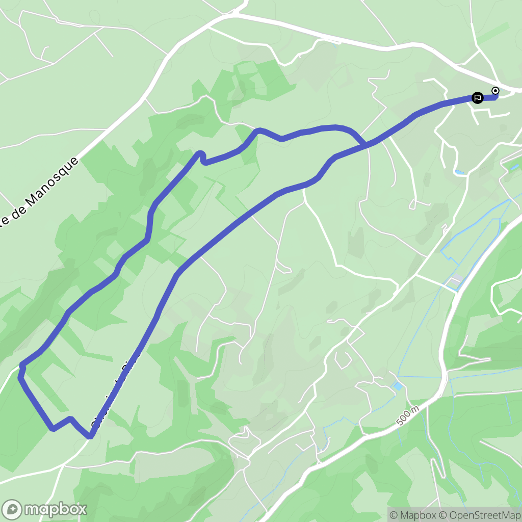 Valensole : carte du parcours de randonnée - France