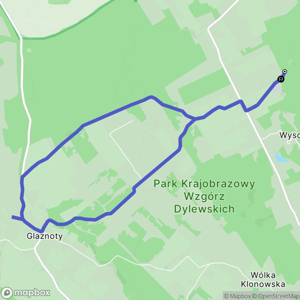 Wysoka Wieś: mapa trasy - Poland