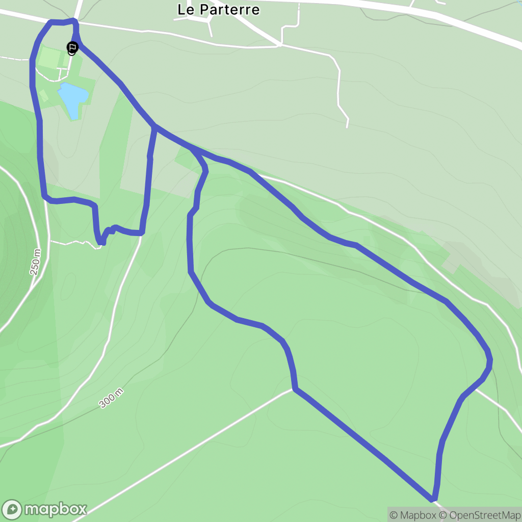 Gorze : carte du parcours de randonnée - France