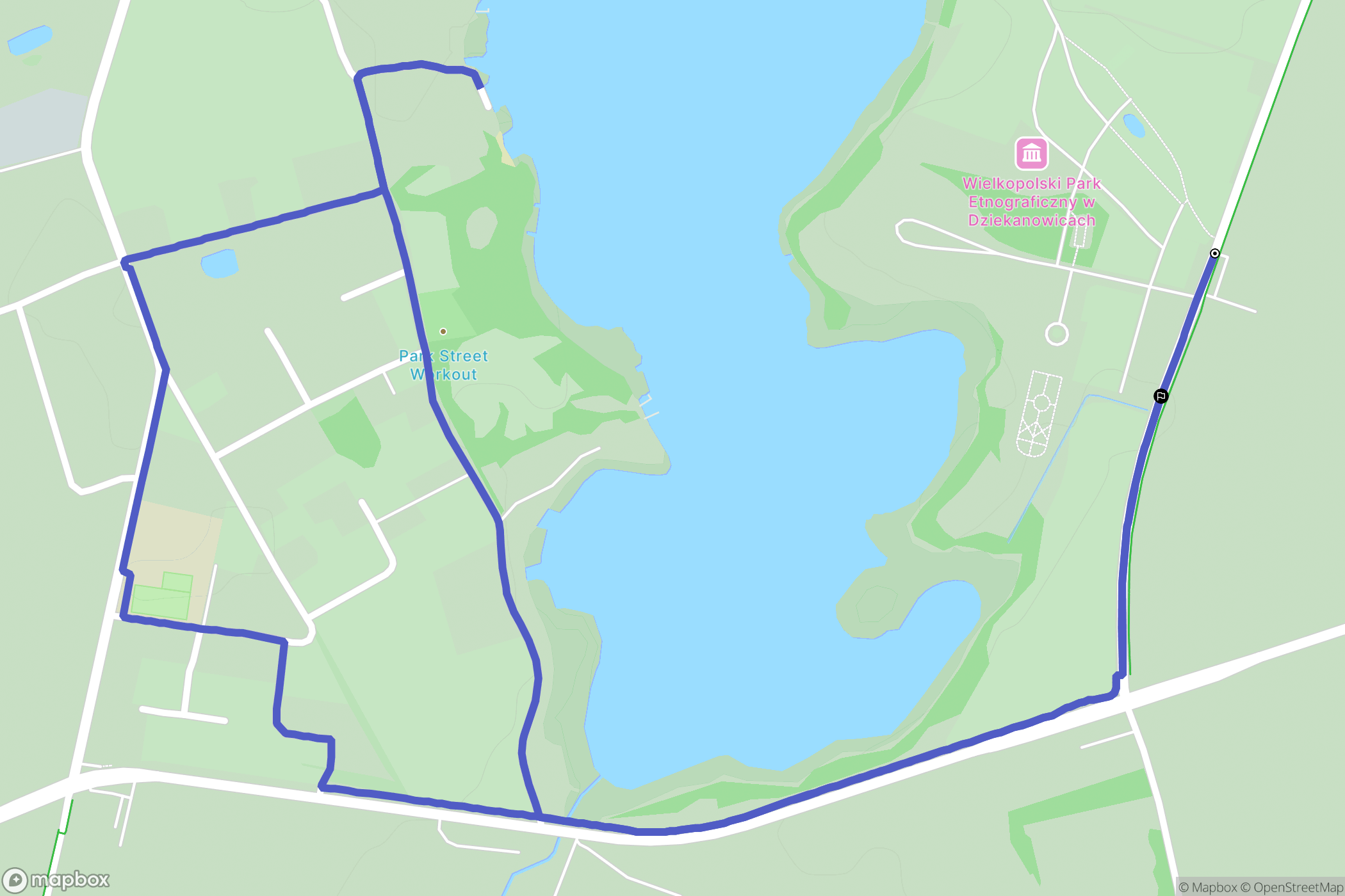Dziekanowice: mapa trasy - Poland