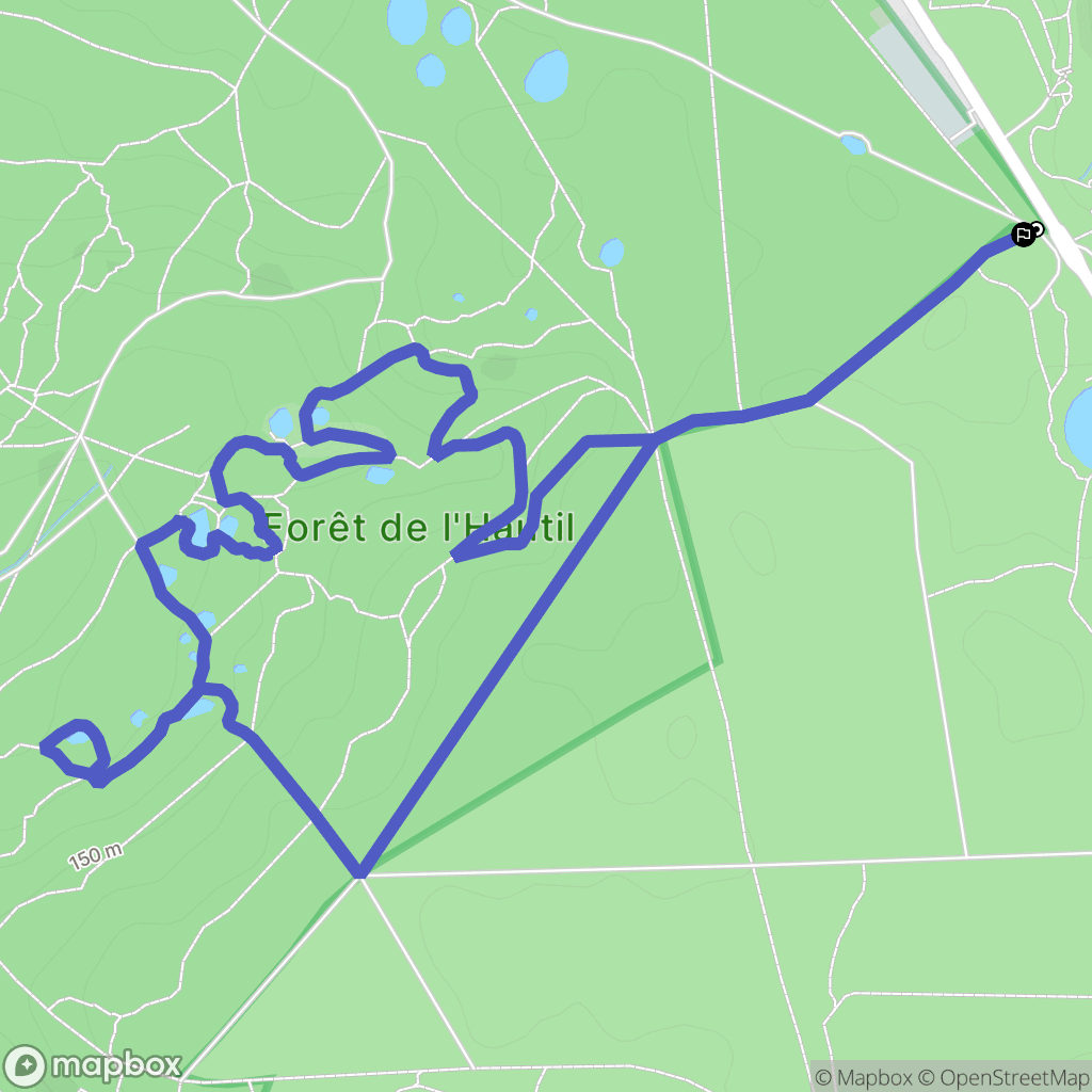 Vaux-sur-Seine : carte du parcours de randonnée - France
