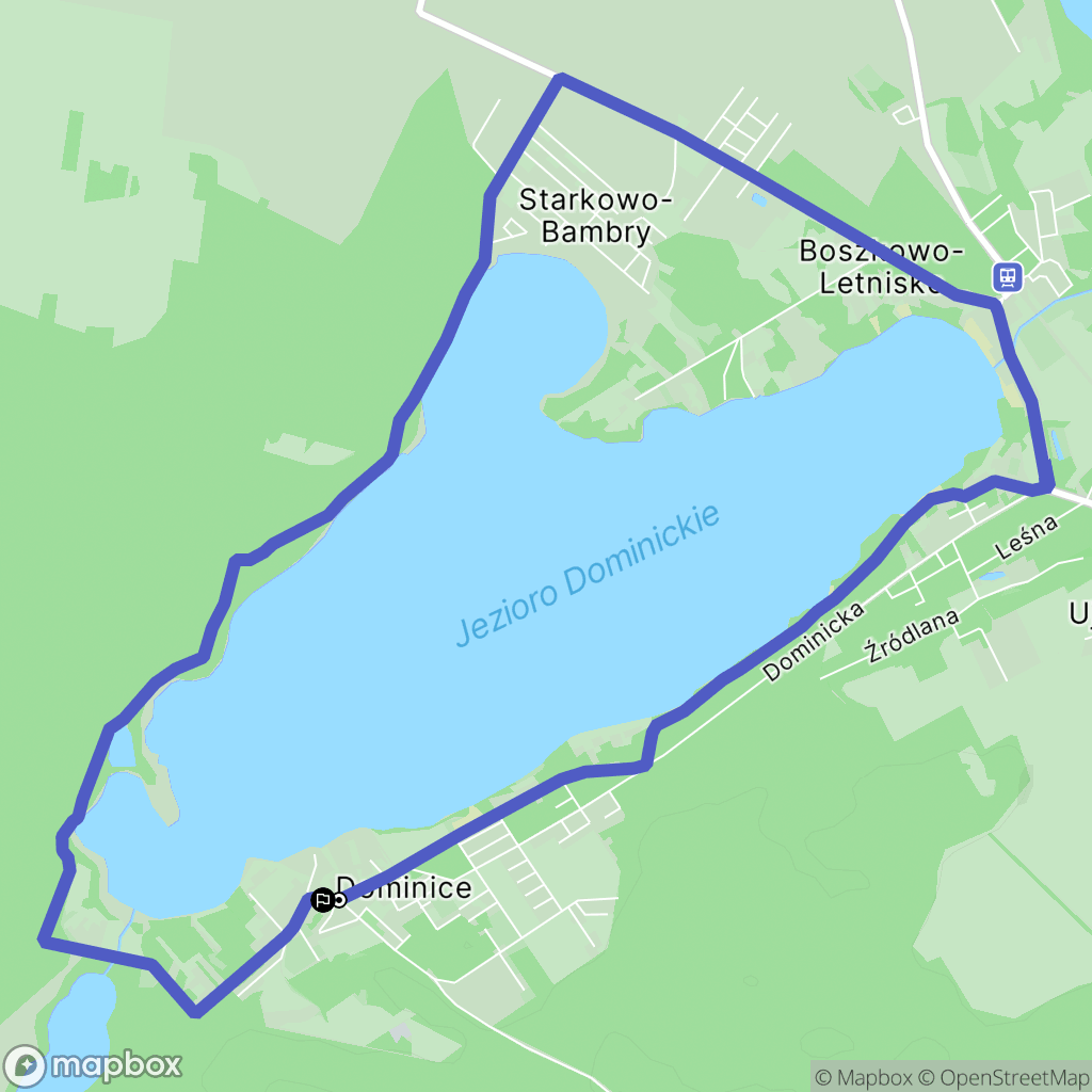 Dominice: mapa trasy - Poland
