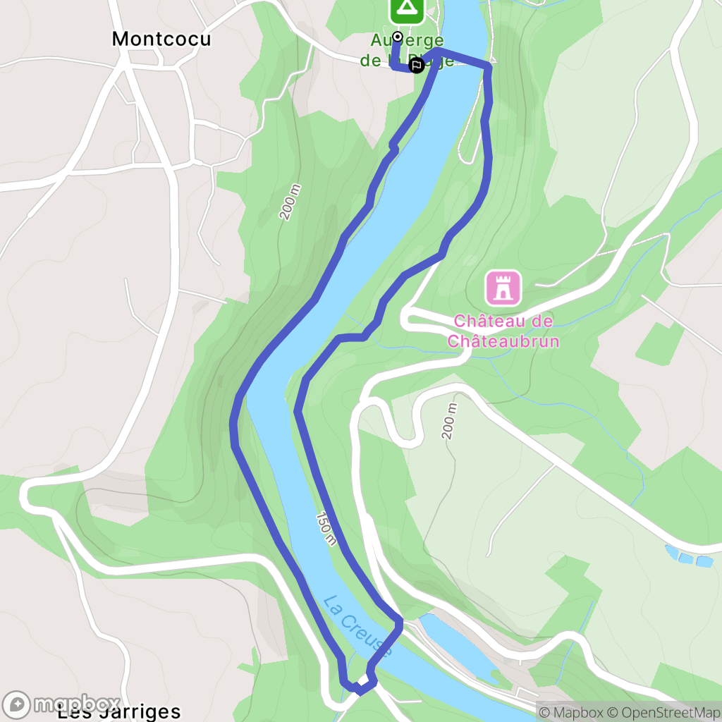 Baraize : carte du parcours de randonnée - France