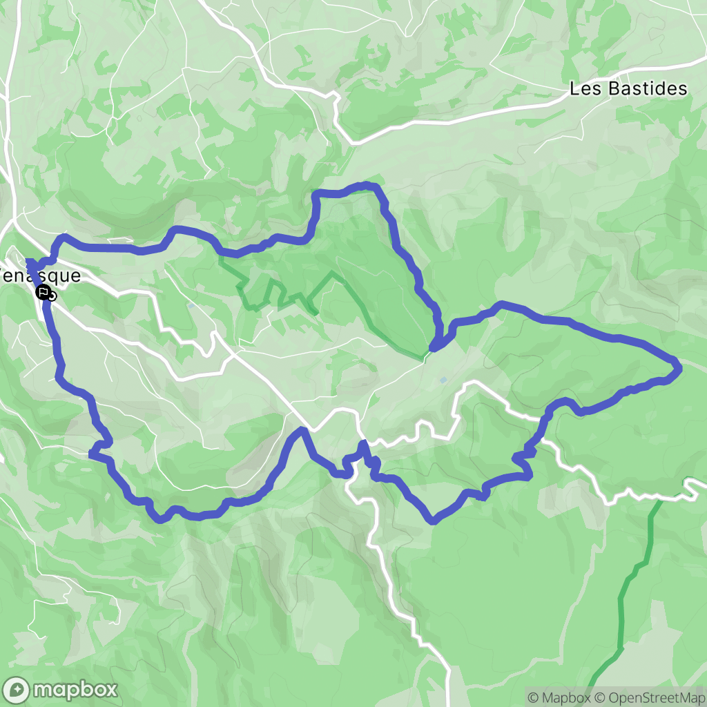 Venasque : carte du parcours de randonnée - France