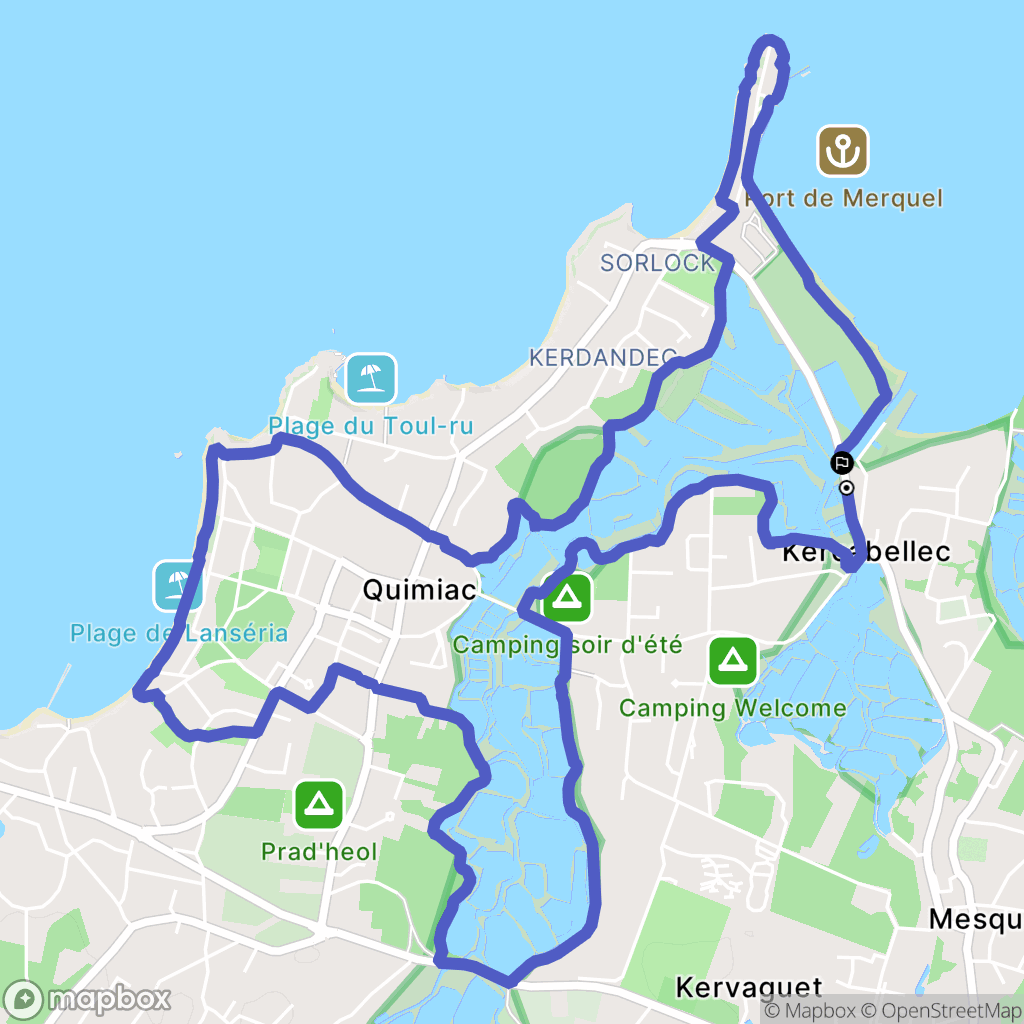 Mesquer : carte du parcours de randonnée - France