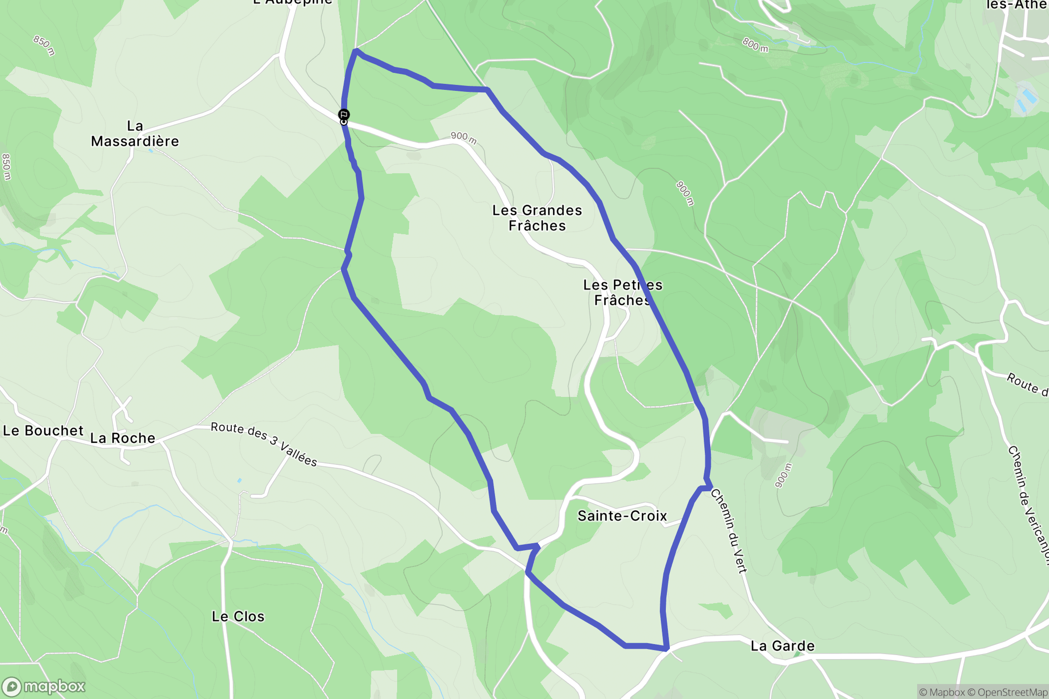 Saint-Just-Malmont : carte du parcours de randonnée - France