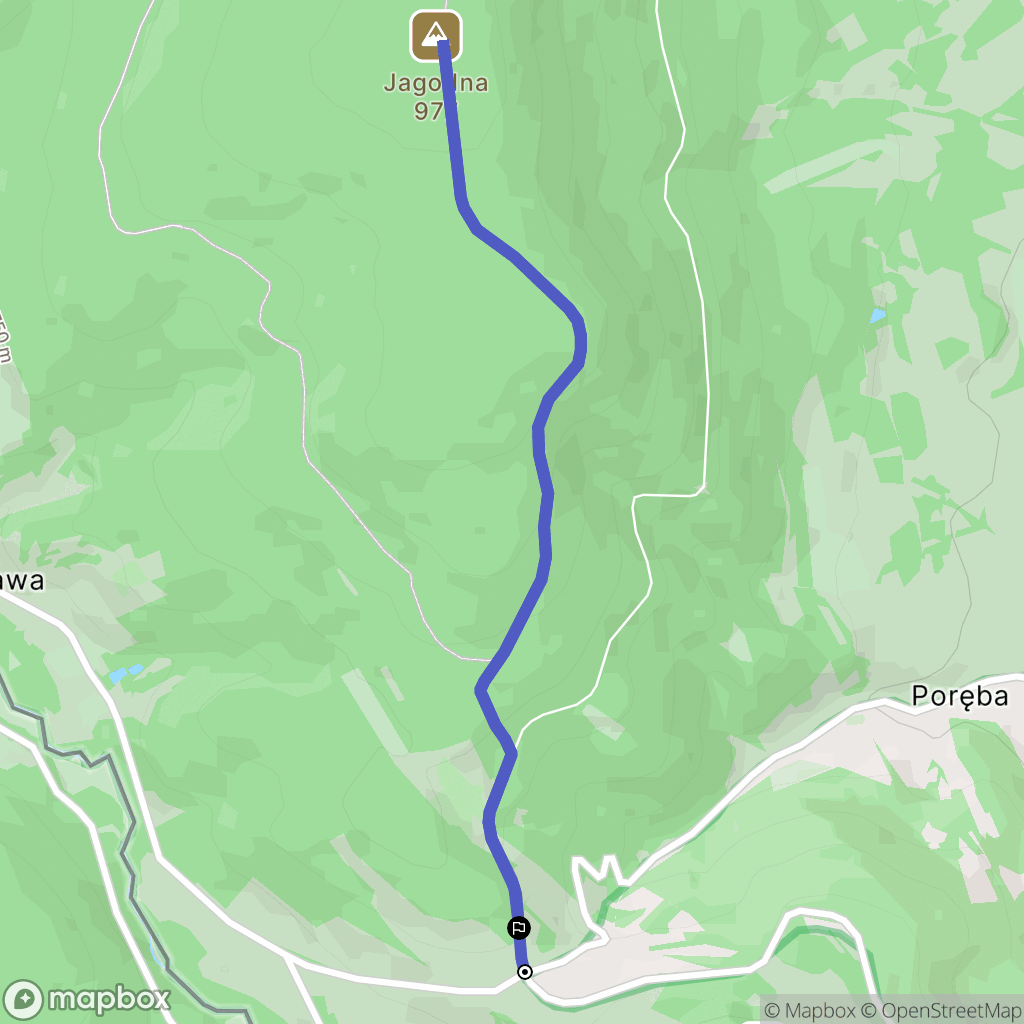Poniatów: mapa trasy - Poland