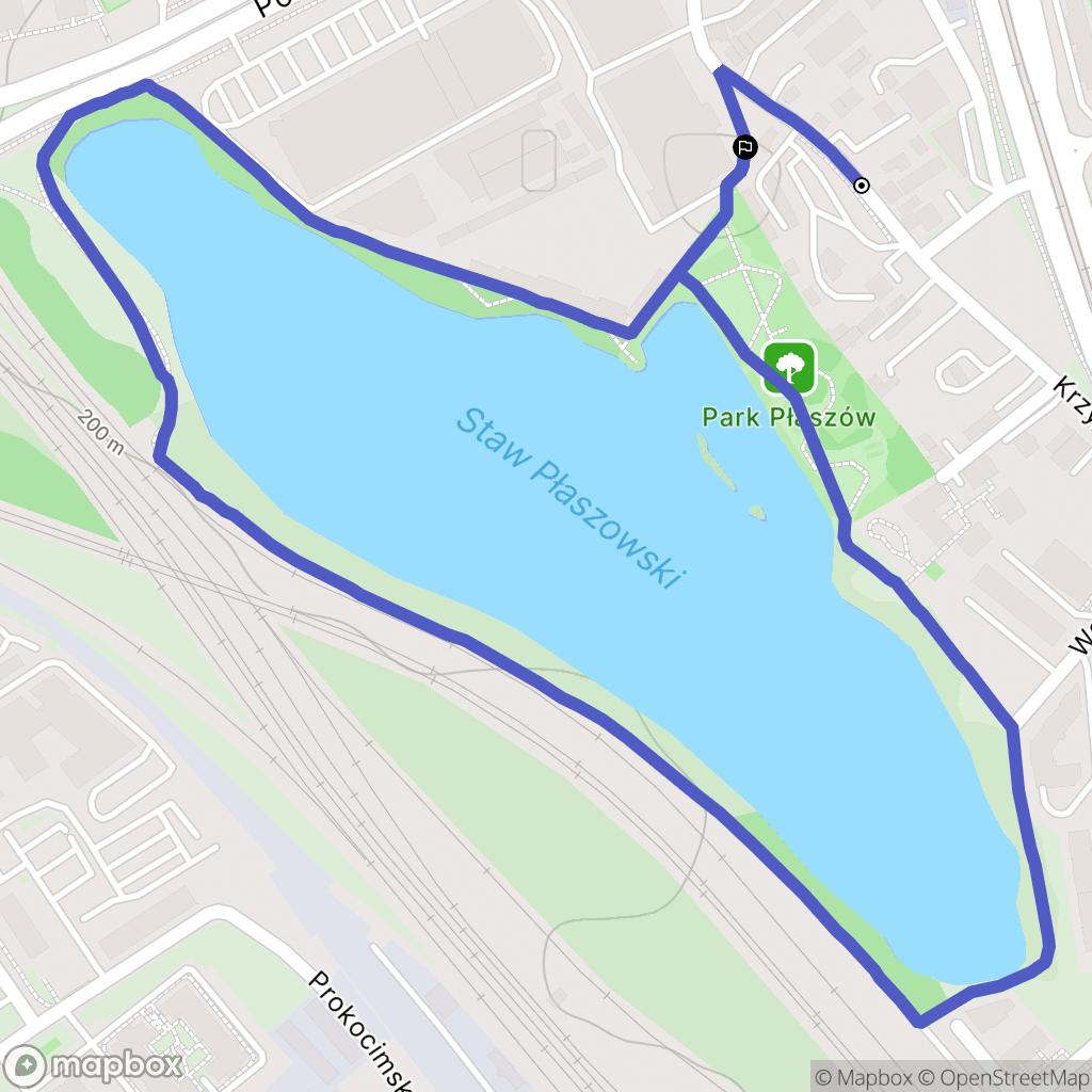 Kraków: mapa trasy - Poland