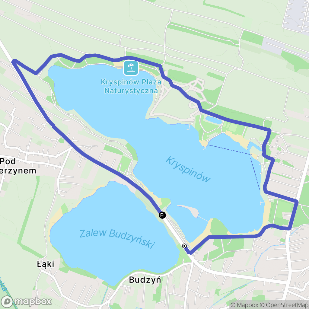Budzyń: mapa trasy - Poland