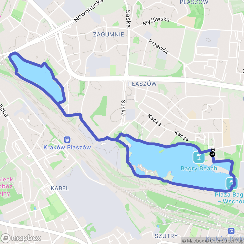 Kraków: mapa trasy - Poland