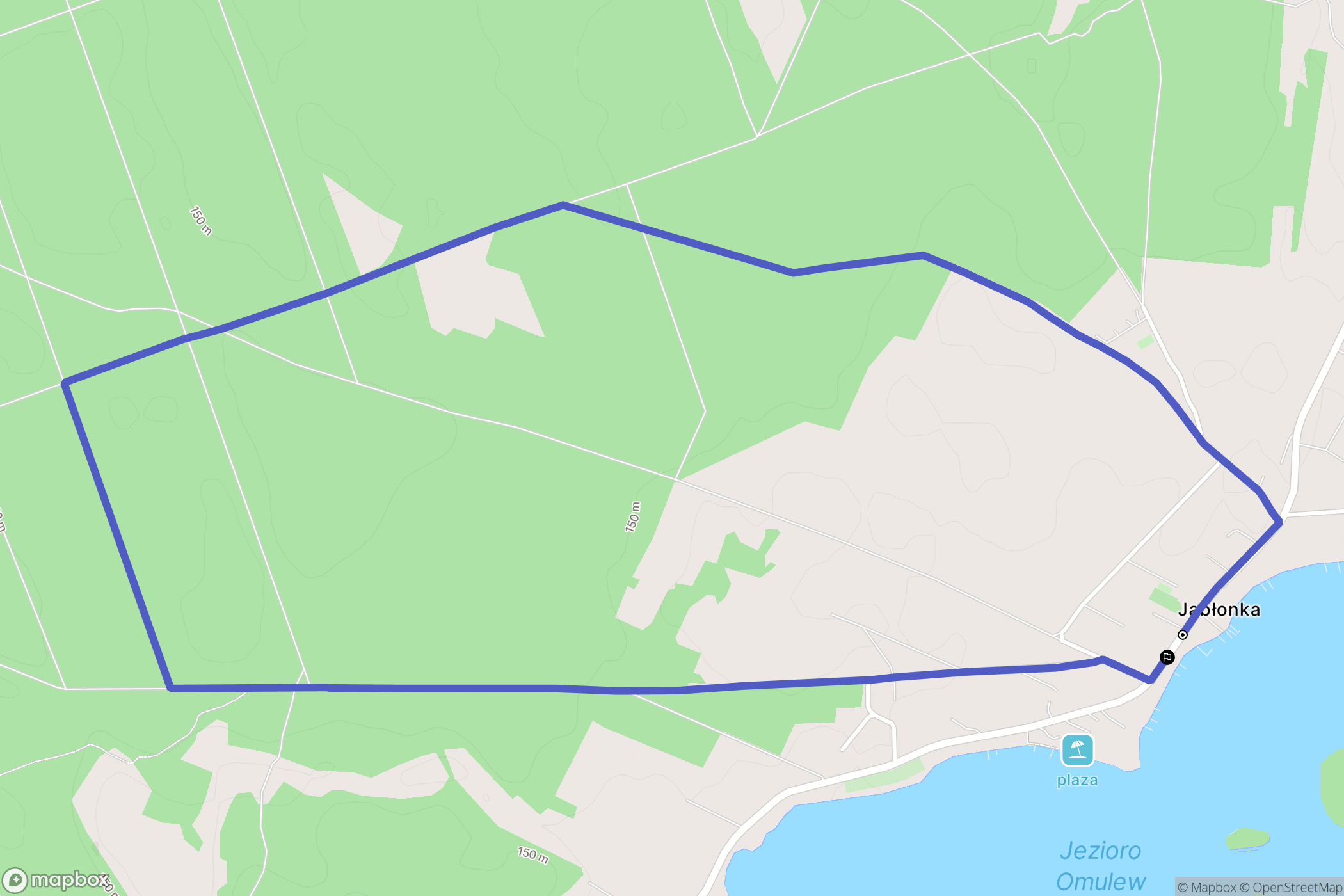 Jabłonka: mapa trasy - Poland