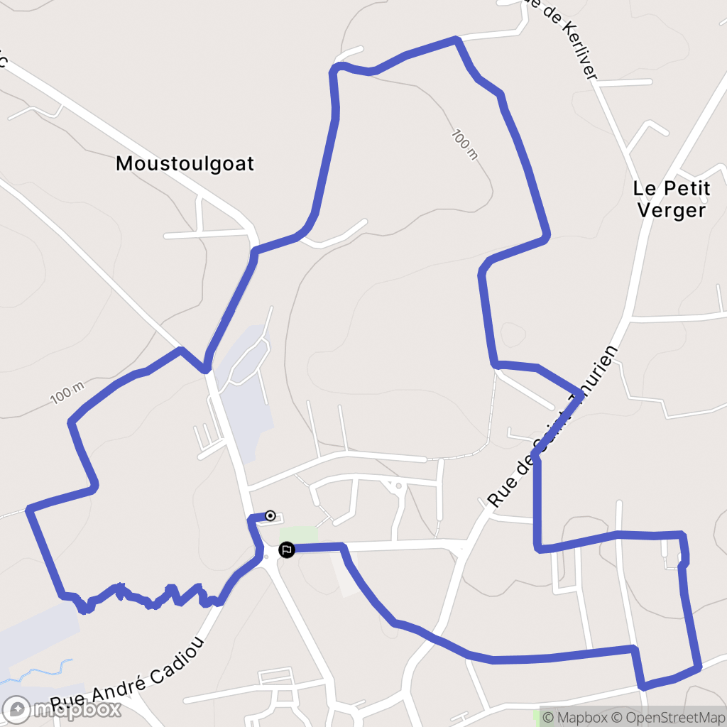 Bannalec : carte du parcours de randonnée - France