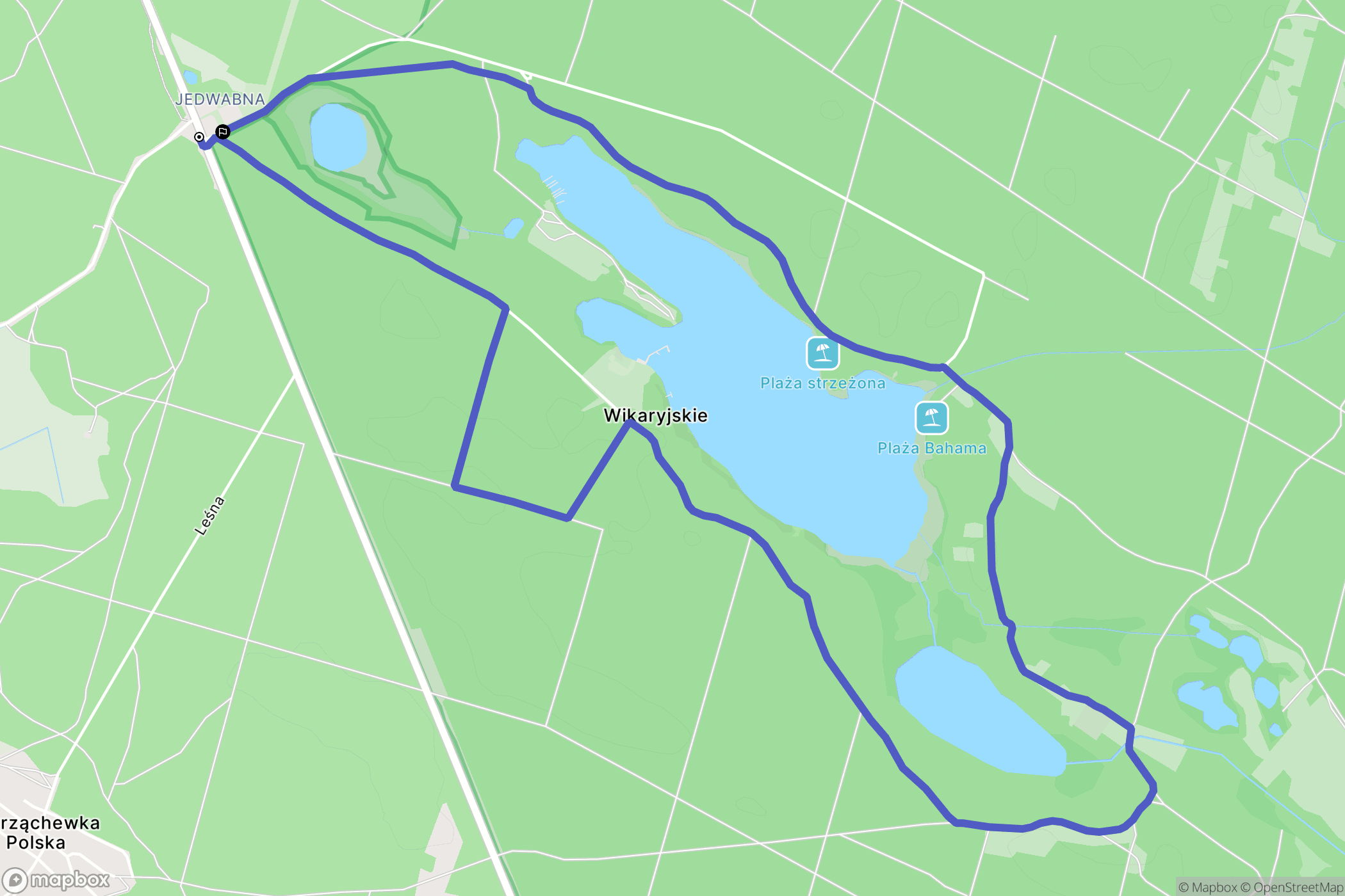 Pińczata: mapa trasy - Poland