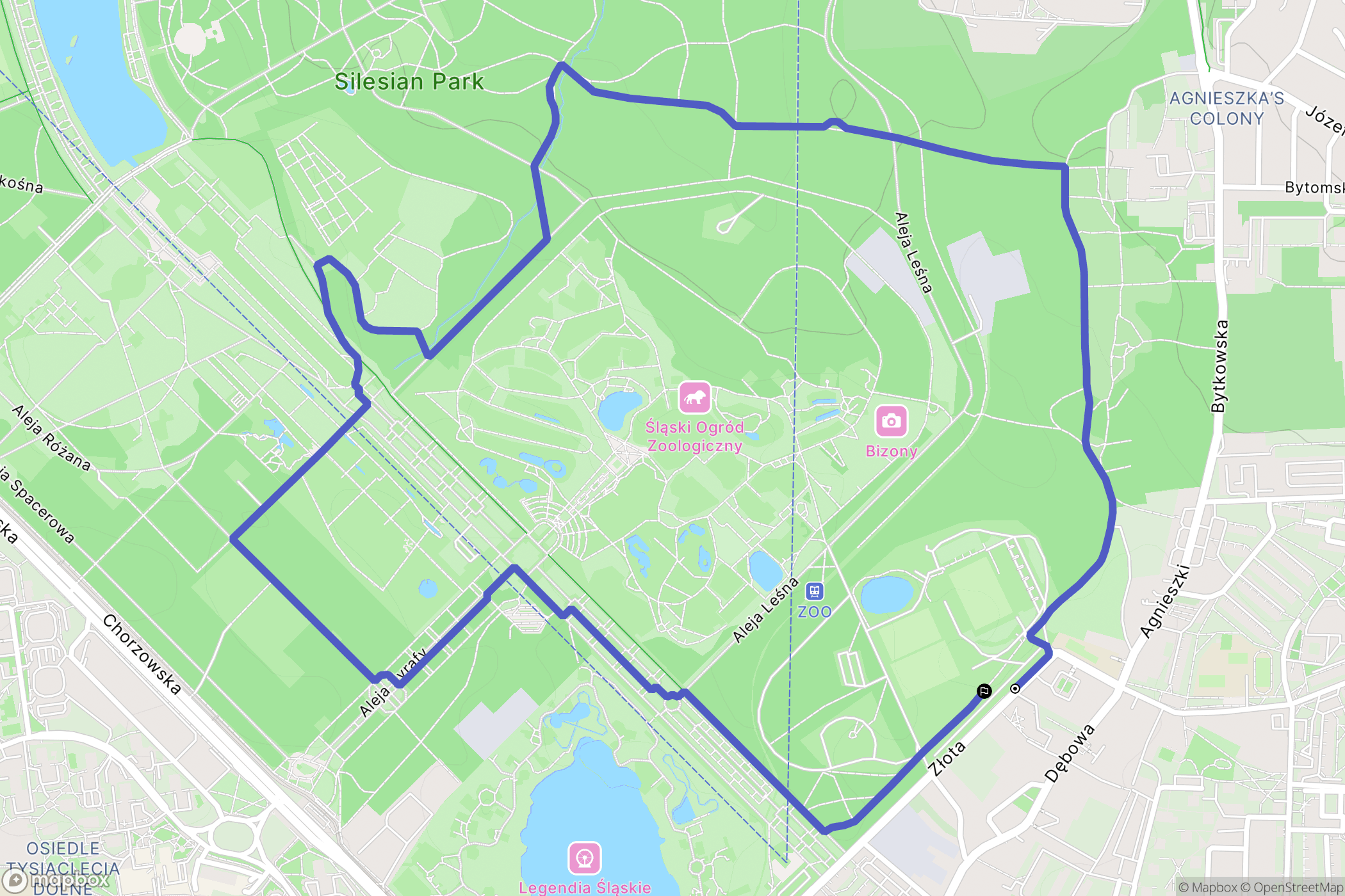 Katowice: mapa trasy - Poland