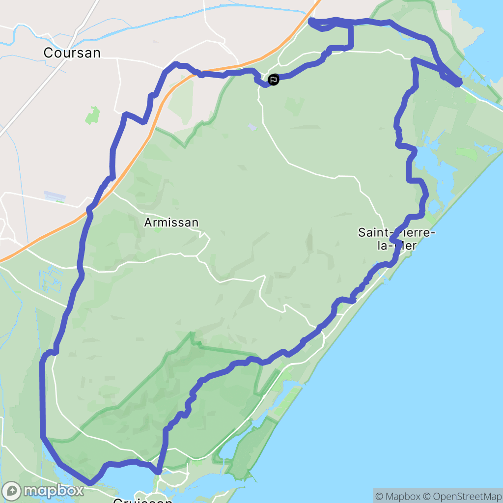 Fleury : carte du parcours de randonnée - France
