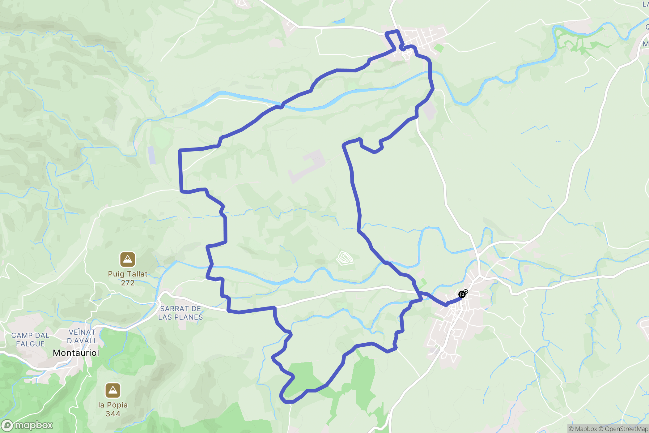 Fourques : carte du parcours de randonnée - France