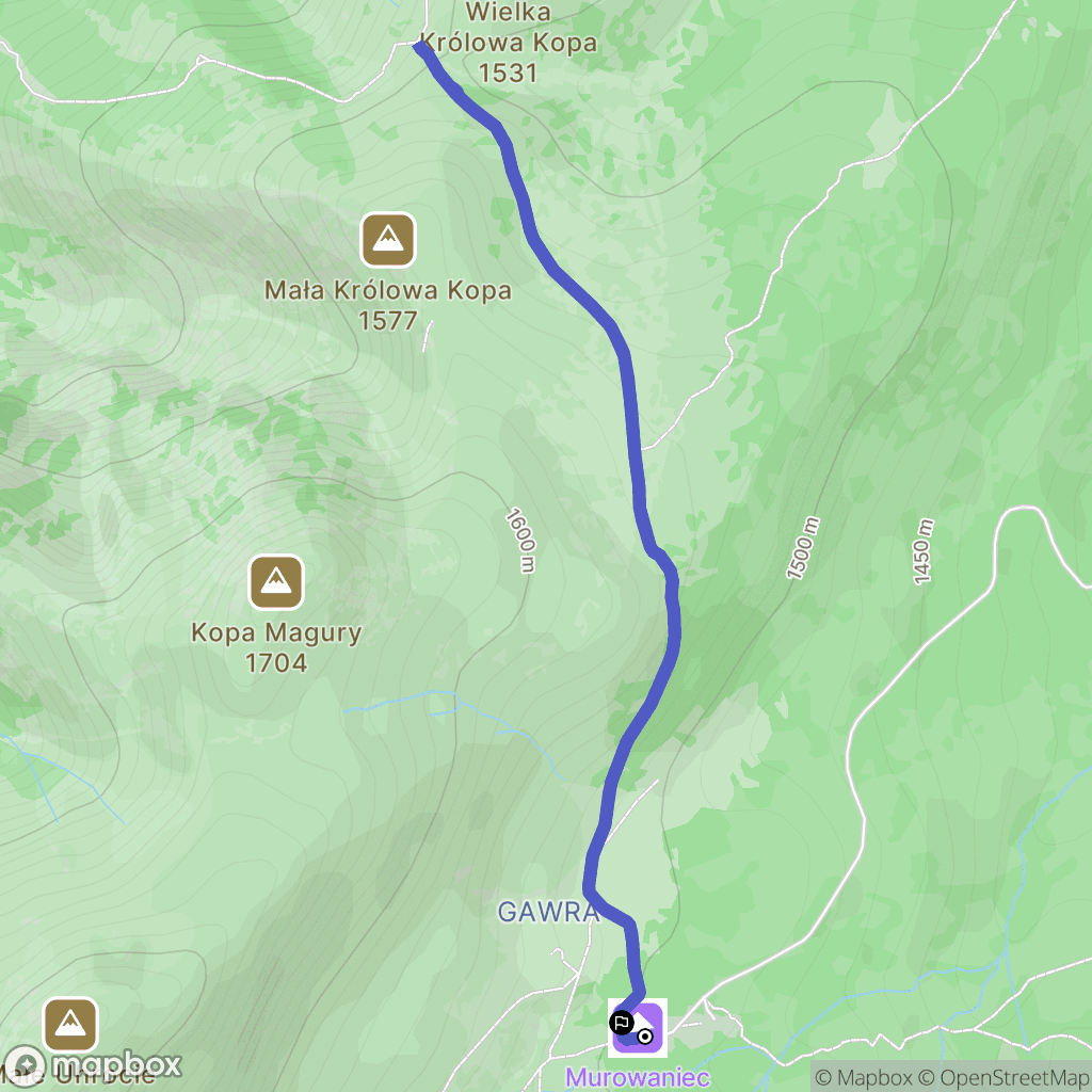 Zakopane: mapa trasy - Poland