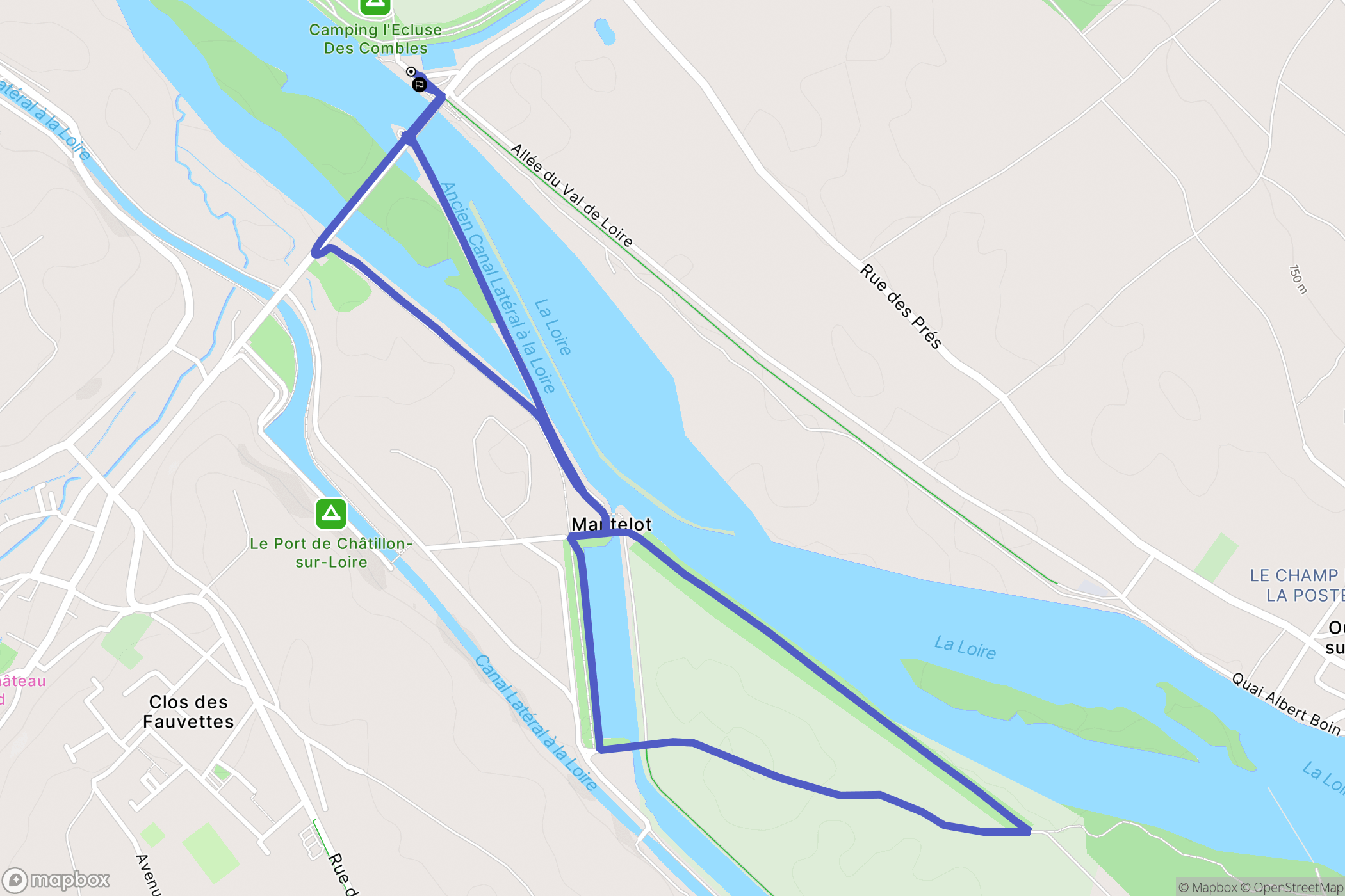 Briare : carte du parcours de randonnée - France