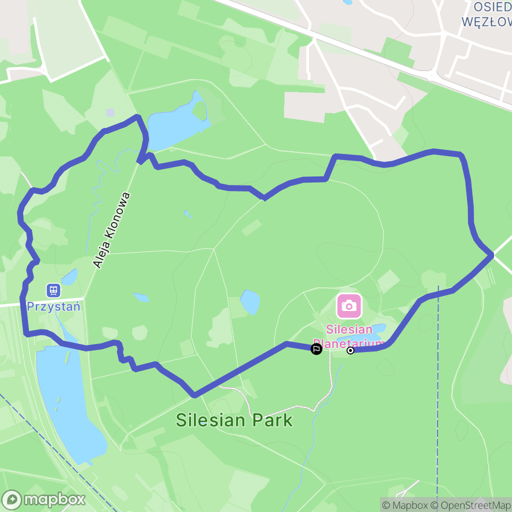 Chorzów: mapa trasy - Poland