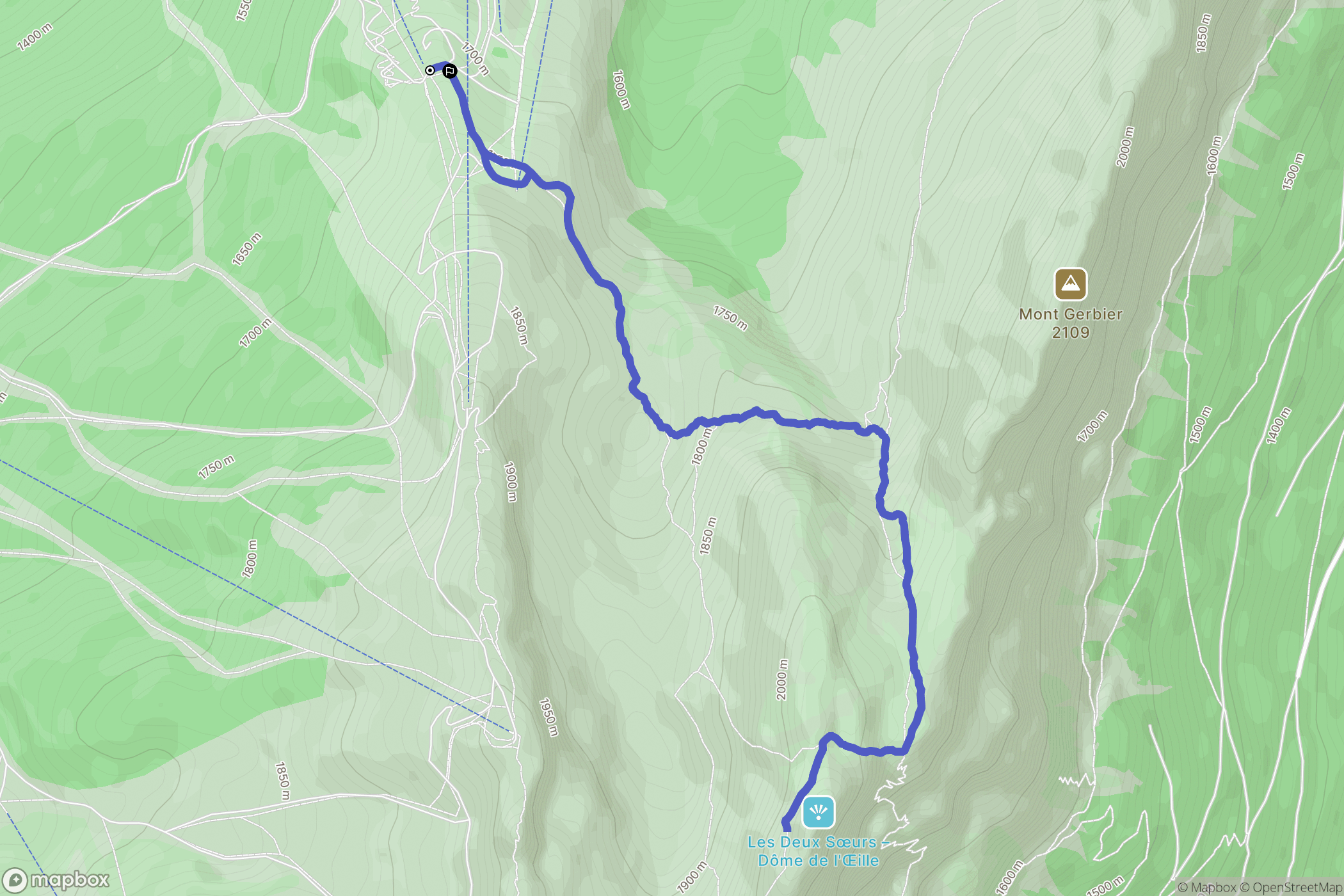 Villard-de-Lans : carte du parcours de randonnée - France