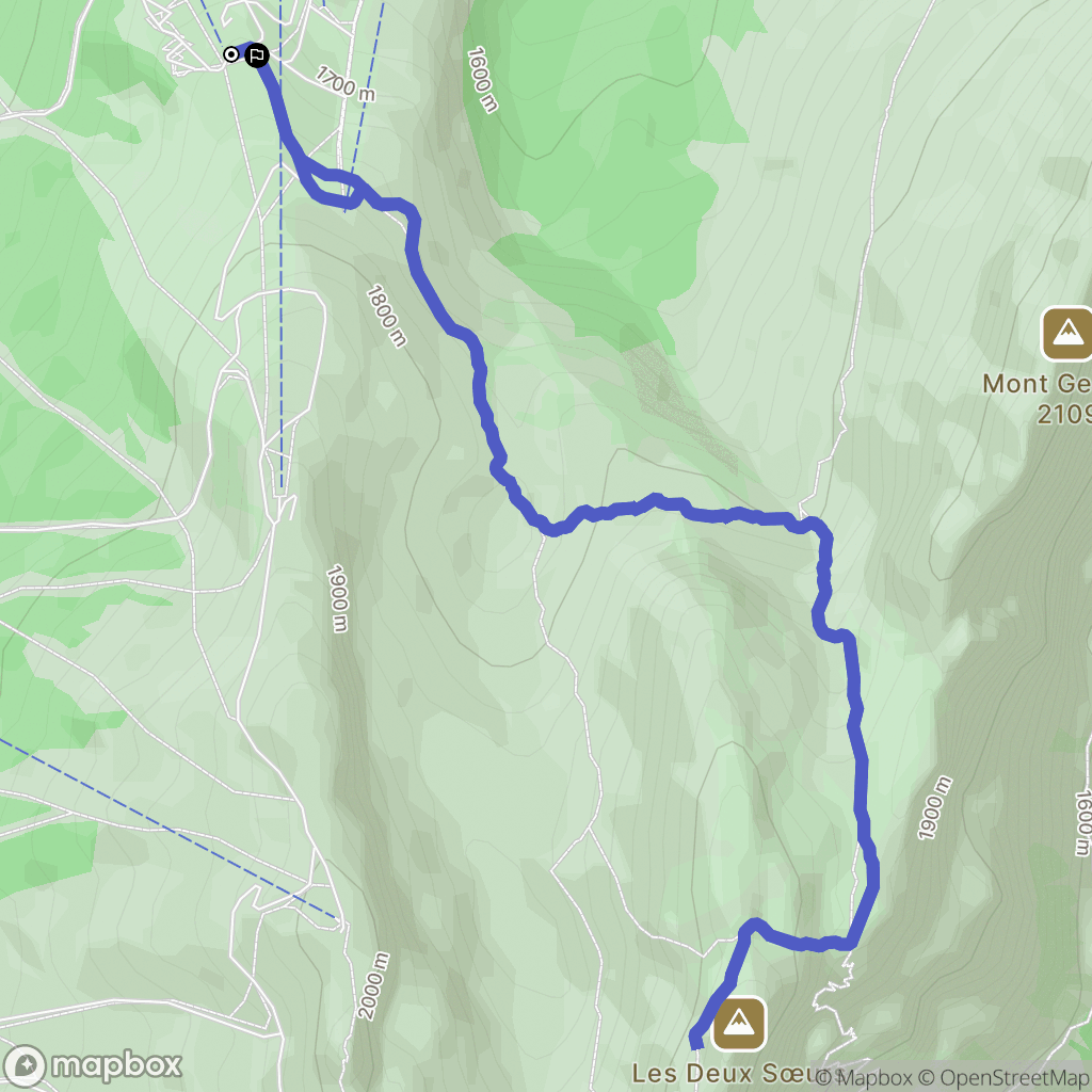 Villard-de-Lans : carte du parcours de randonnée - France