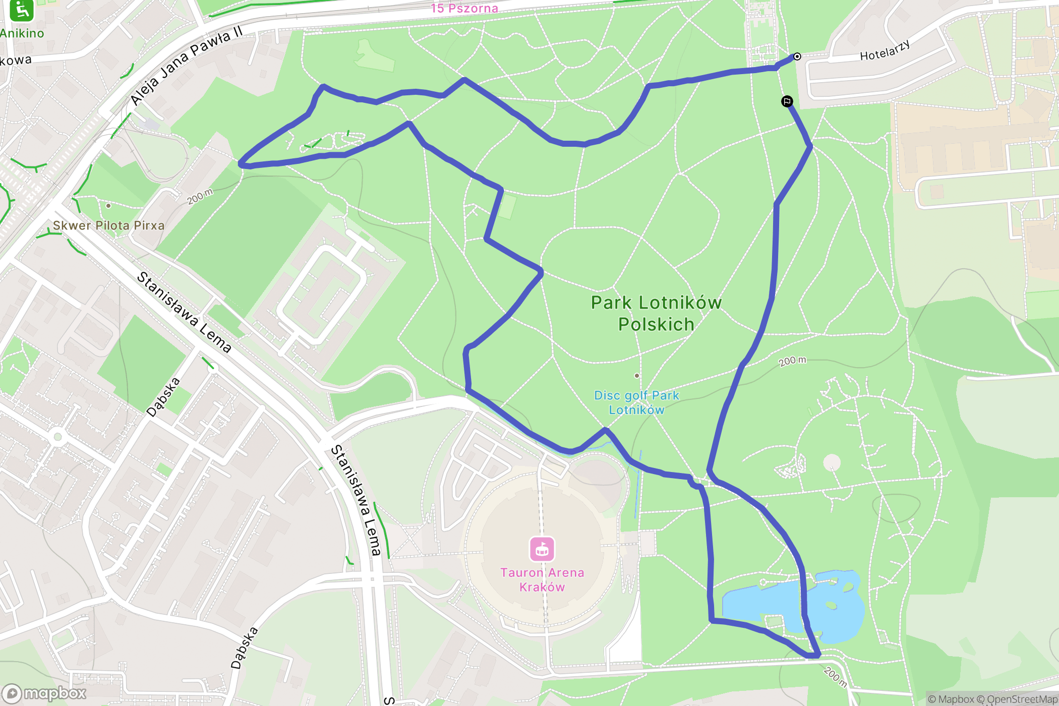 Kraków: mapa trasy - Poland