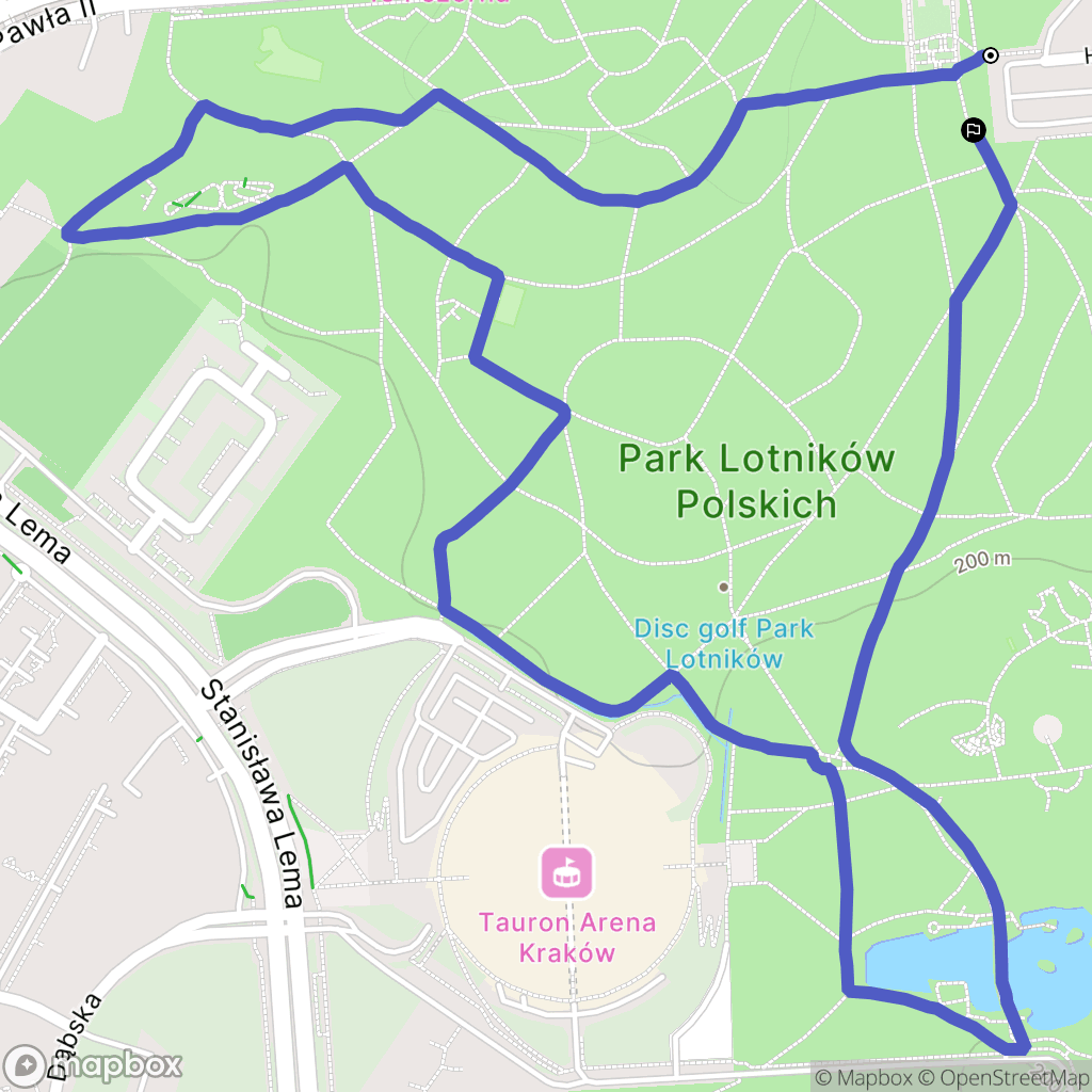 Kraków: mapa trasy - Poland