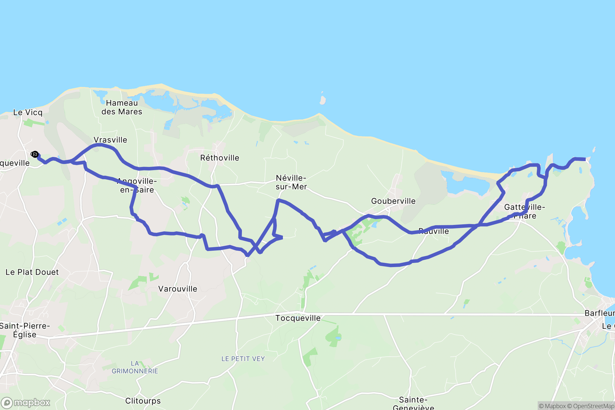 Vicq-sur-Mer : carte du parcours de randonnée - France