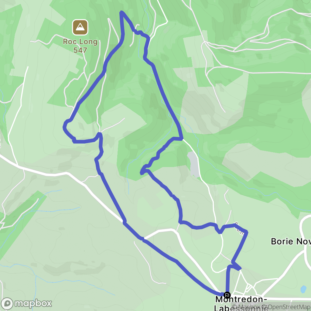 Montredon-Labessonnié : carte du parcours de randonnée - France