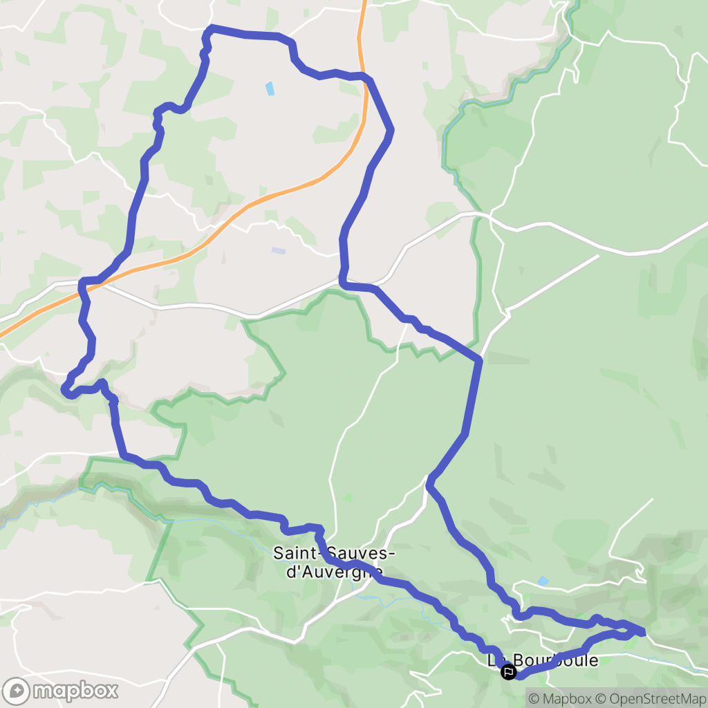 La Bourboule : carte du parcours de randonnée - France