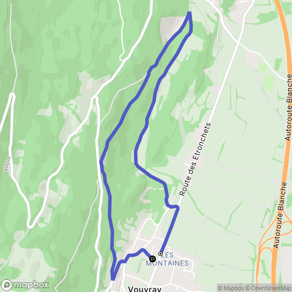 Valserhône : carte du parcours de randonnée - France