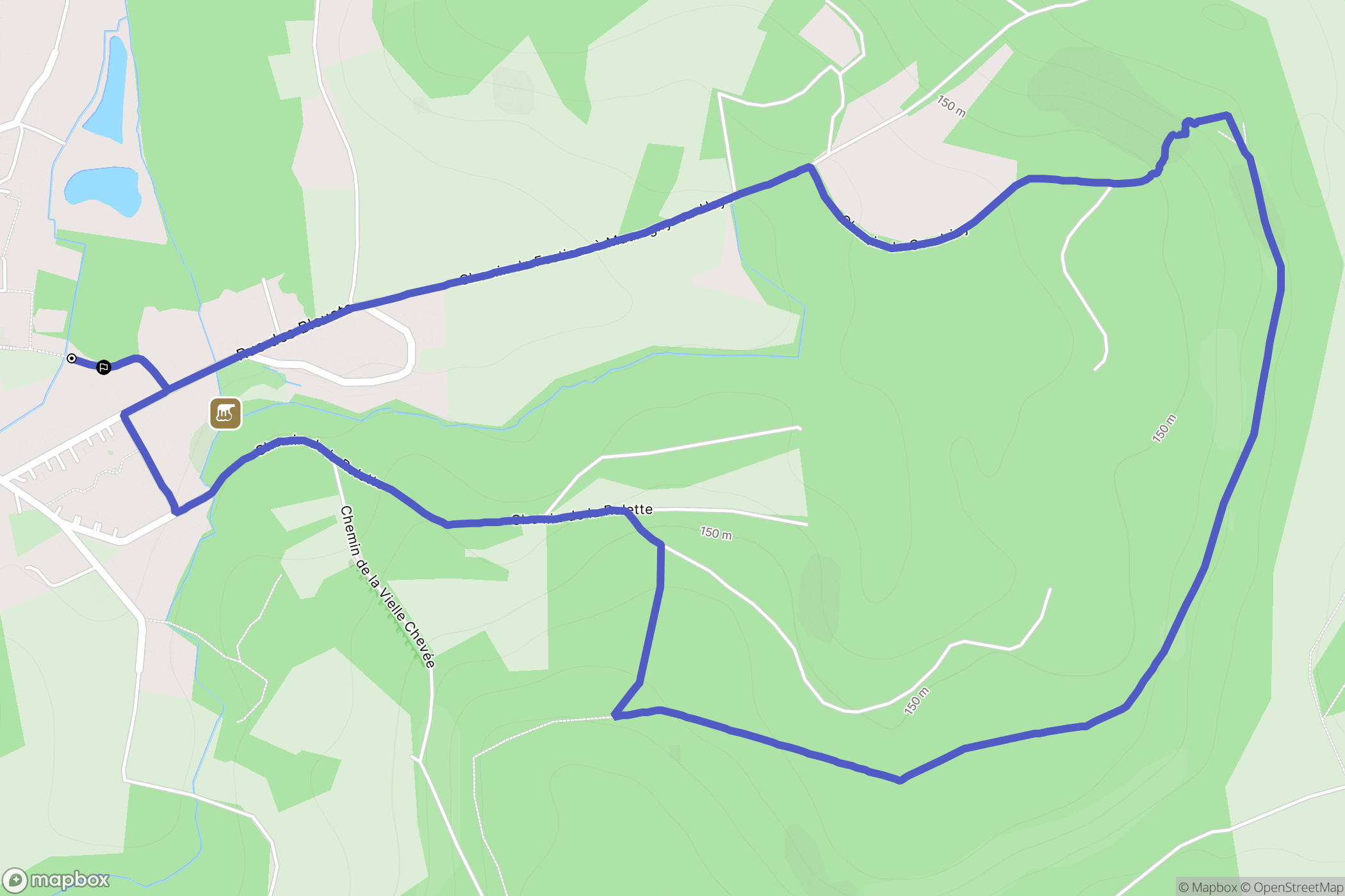 Festieux : carte du parcours de randonnée - France