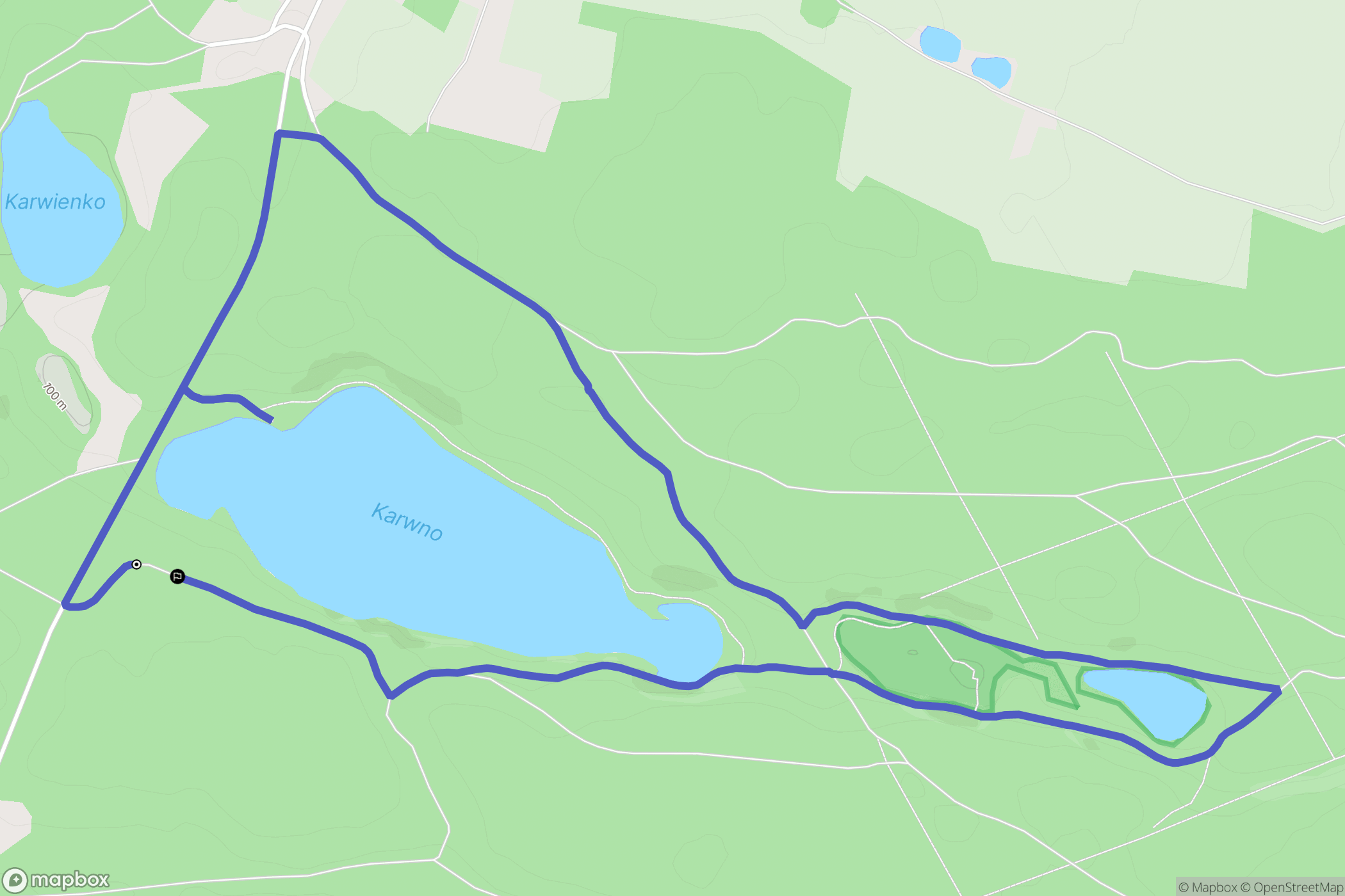 Mikorowo Leśnictwo: mapa trasy - Poland