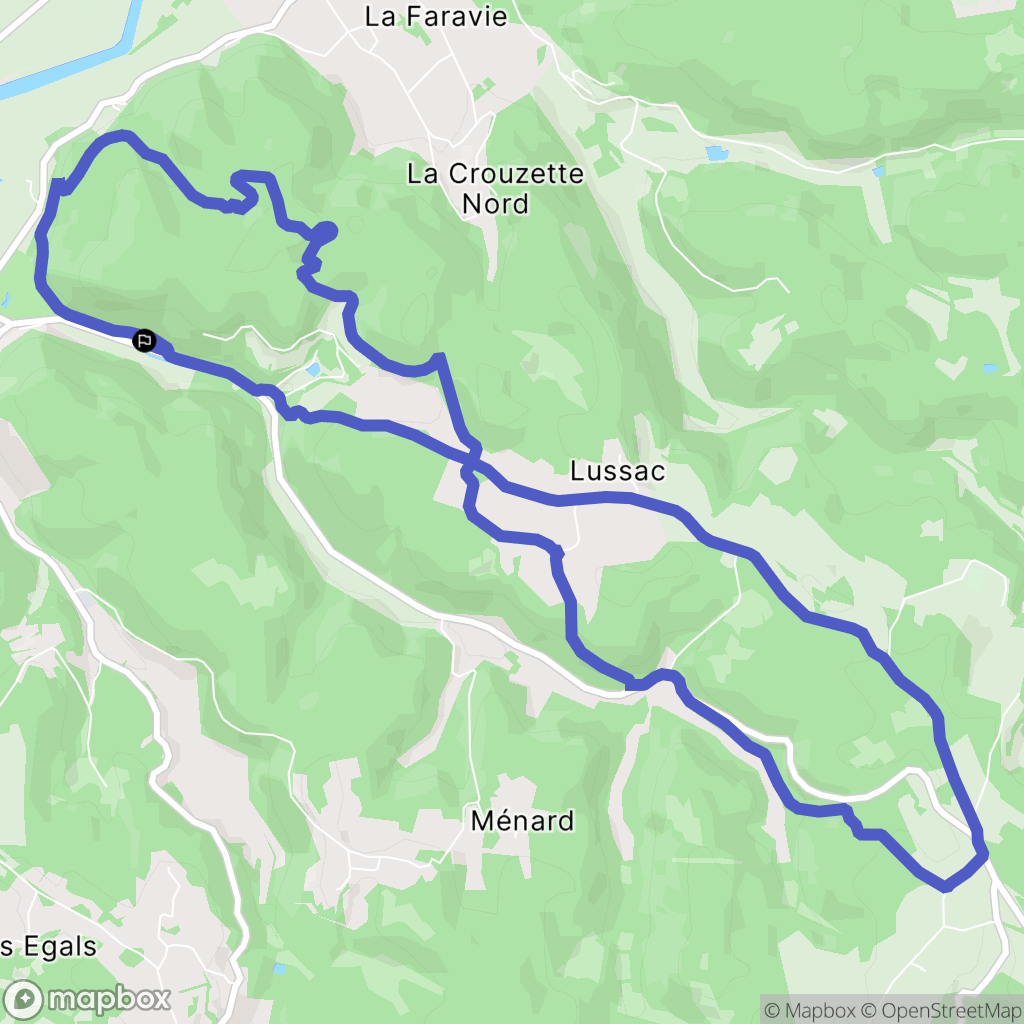 Campagne : carte du parcours de randonnée - France