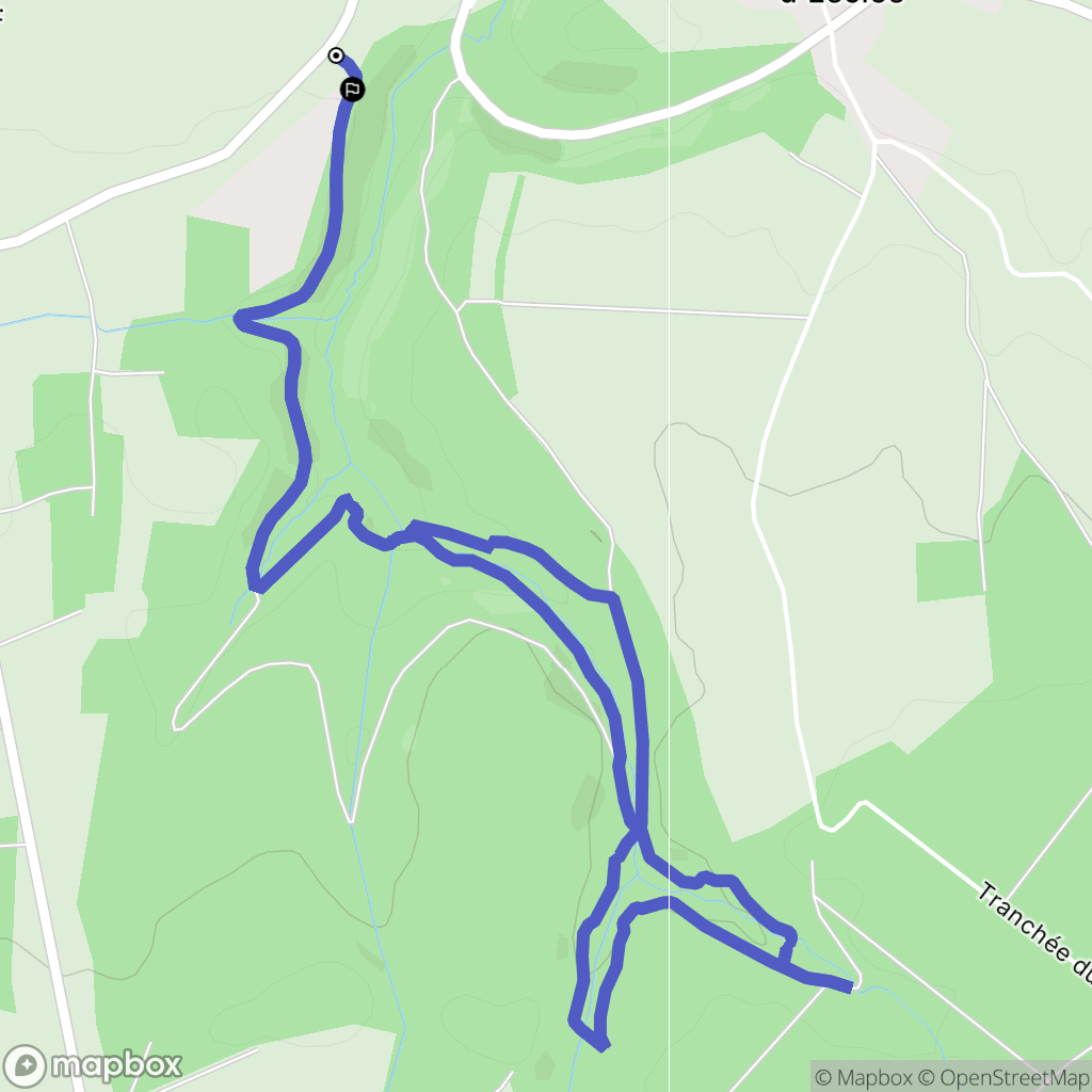 Escles : carte du parcours de randonnée - France
