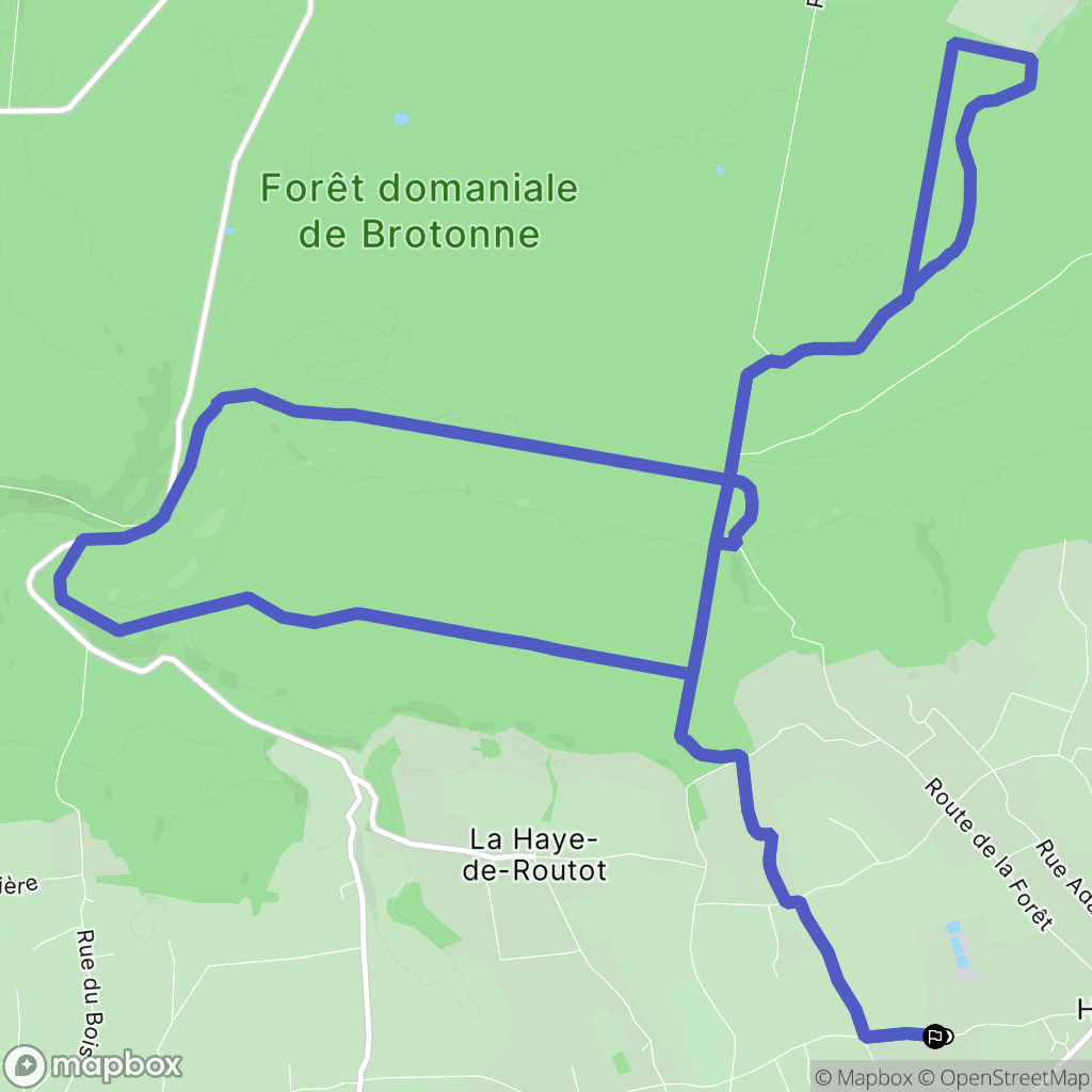 Hauville : carte du parcours de randonnée - France