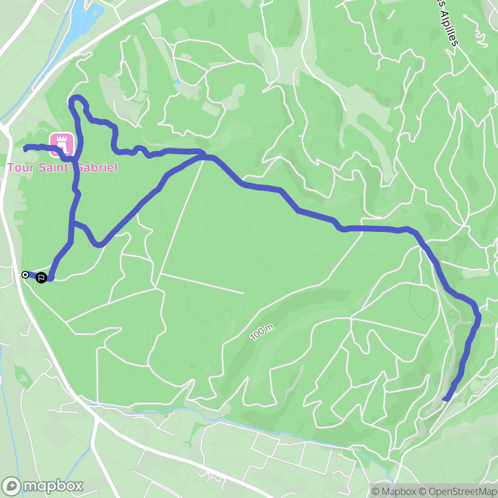Tarascon : carte du parcours de randonnée - France