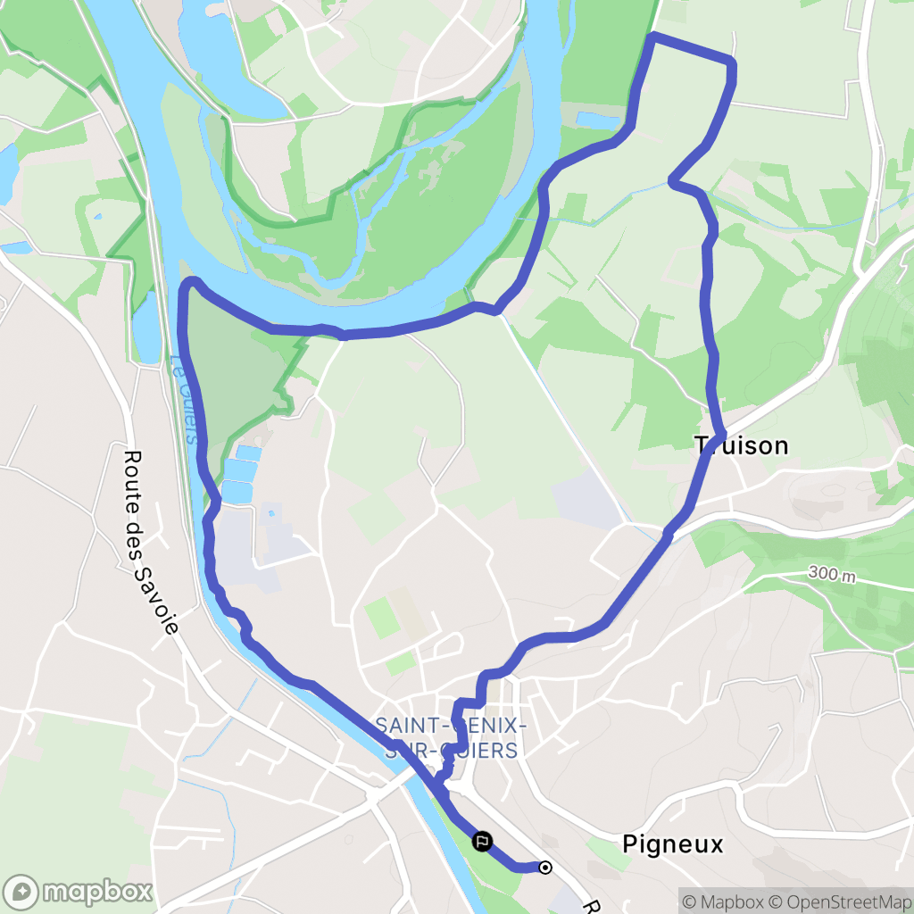 Saint-Genix-les-Villages : carte du parcours de randonnée - France